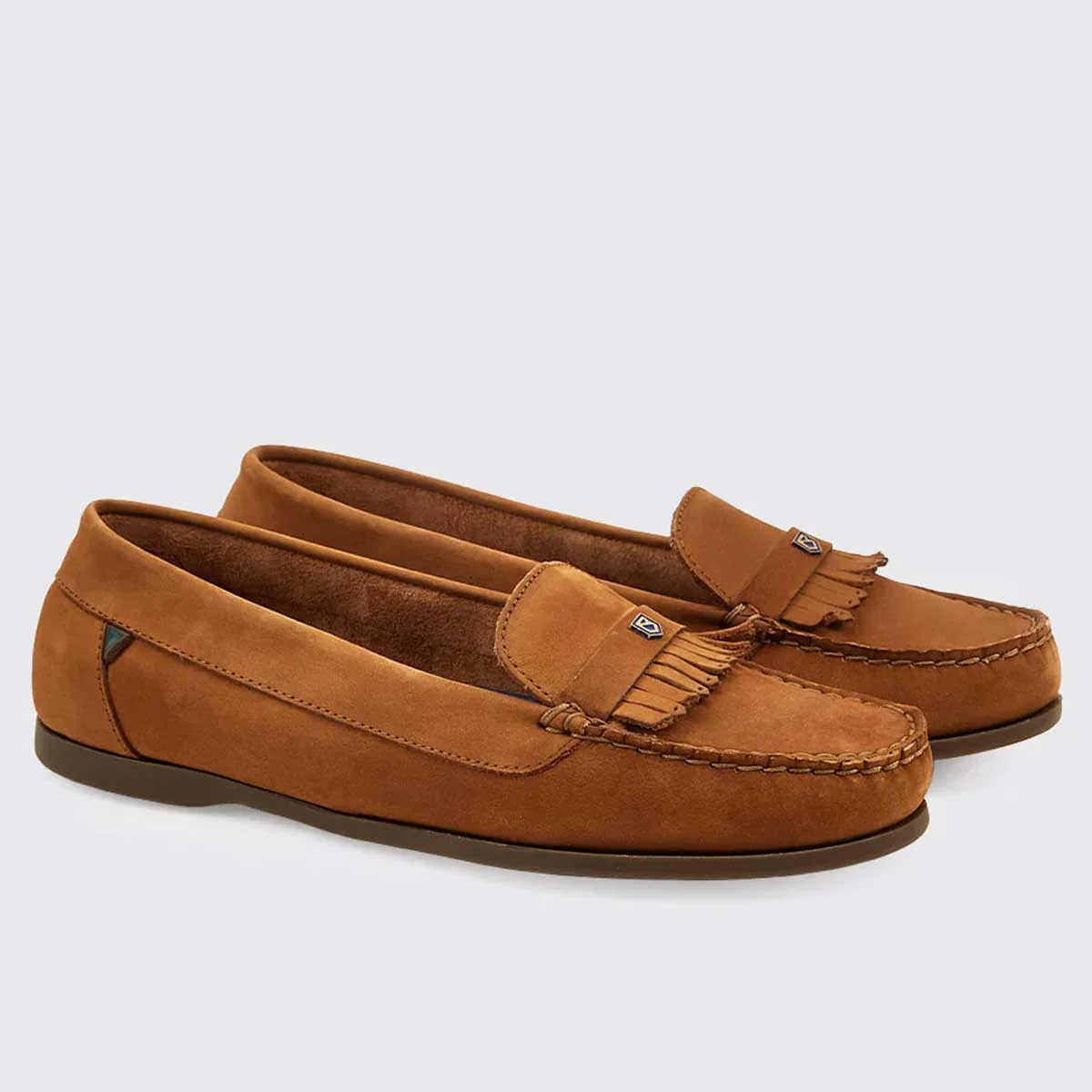 DUBARRY Ladies Florence Slip On Deck Shoes - Cognac - Image 4