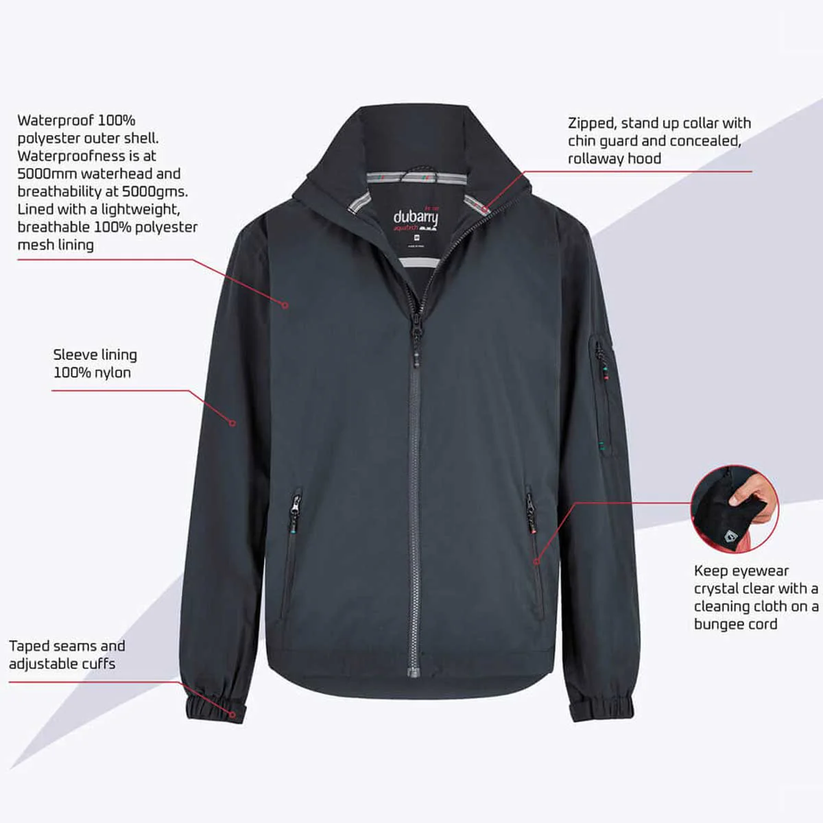DUBARRY Levanto Mens Lightweight Crew Jacket - Graphite - Image 5