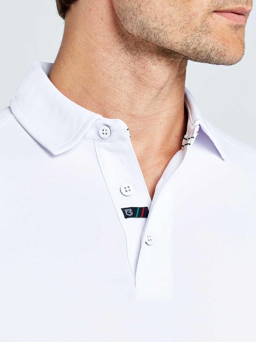 DUBARRY Menton Mens Short-Sleeve Technical Polo - White - Image 2