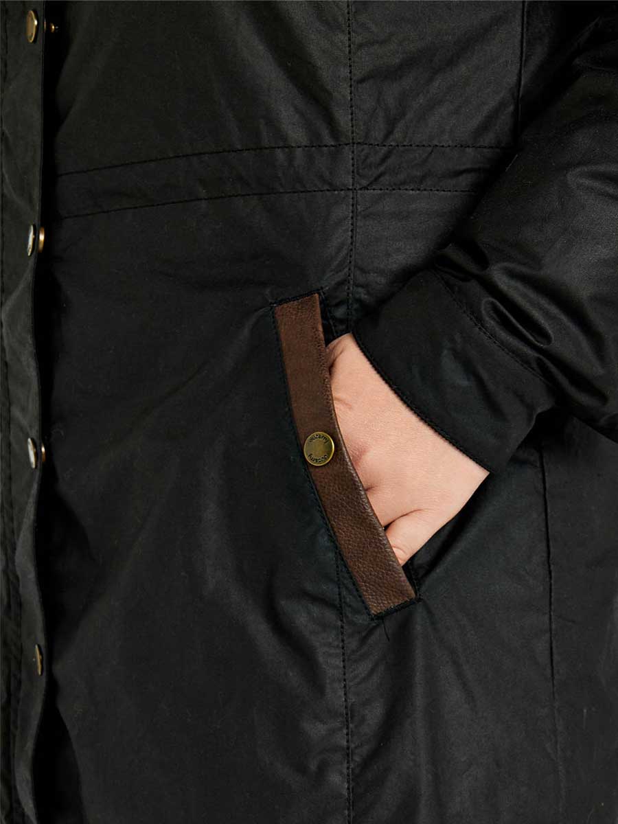DUBARRY Redington Wax Coat - Women's - Black - Image 3