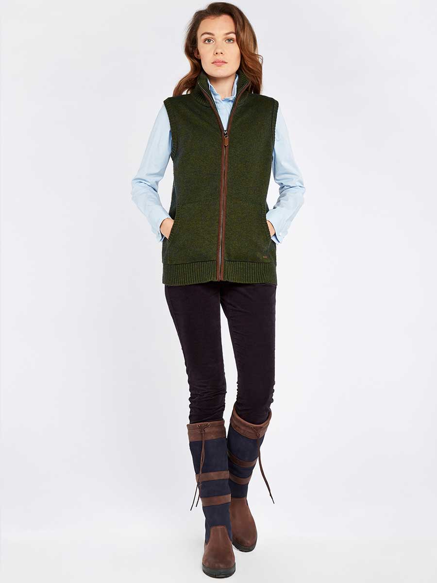 DUBARRY Sheedy Wool Blend Knit Gilet - Women's - Olive - Image 2