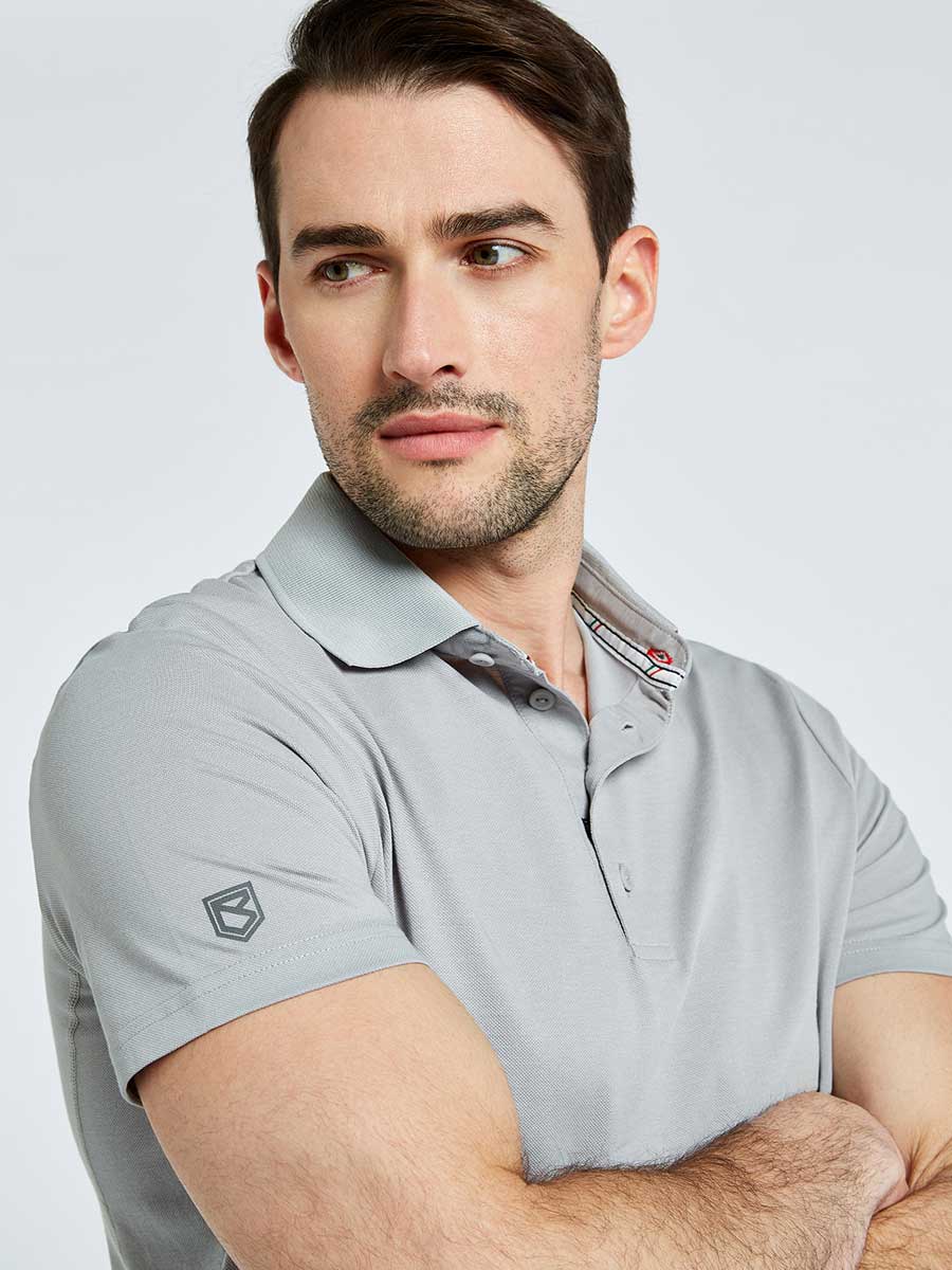 DUBARRY Sorrento Unisex Short-Sleeved Technical Polo - Platinum - Image 2