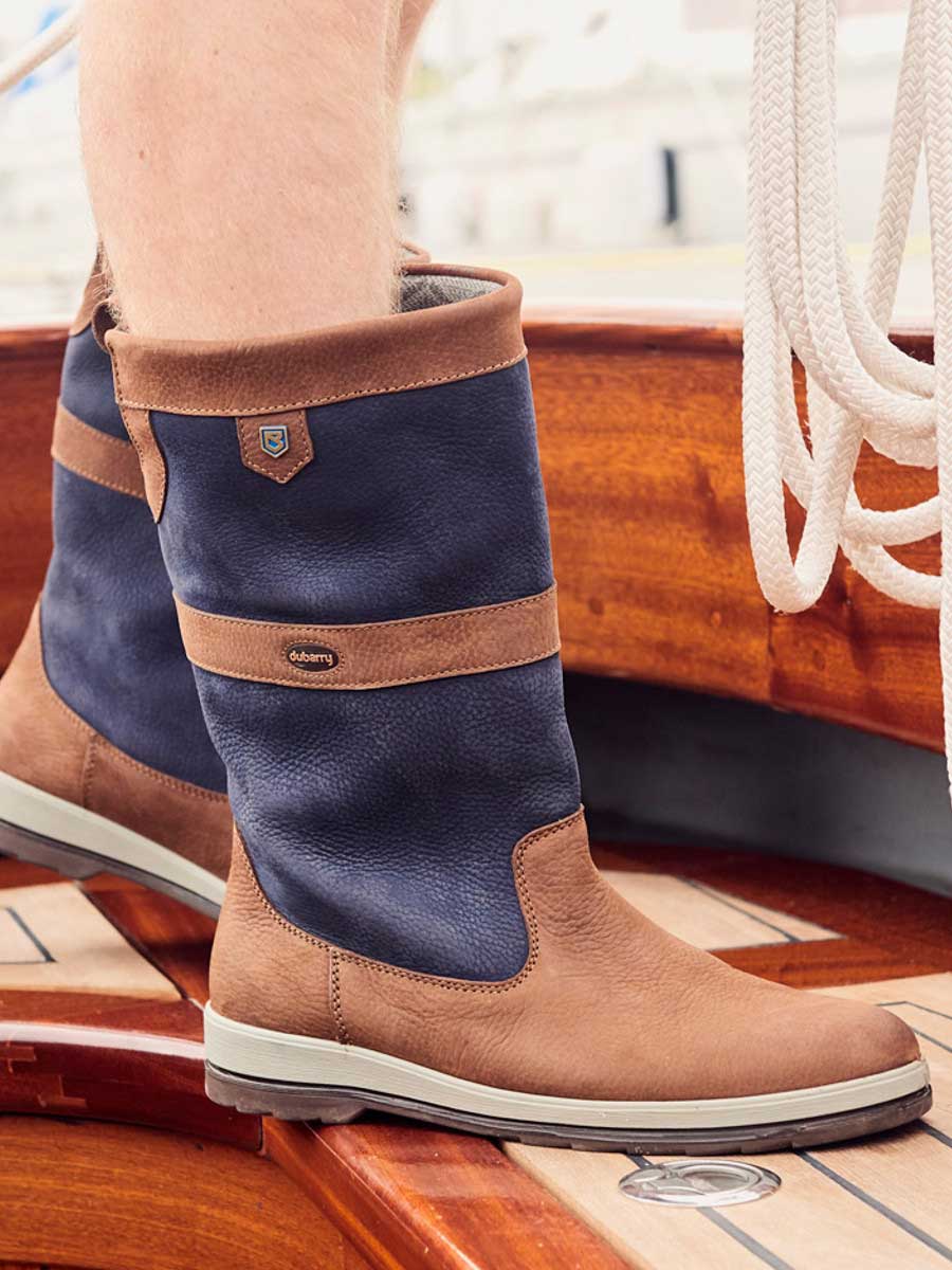 DUBARRY Ultima Sailing Boots - GORE-TEX Leather - Navy & Brown - Image 2