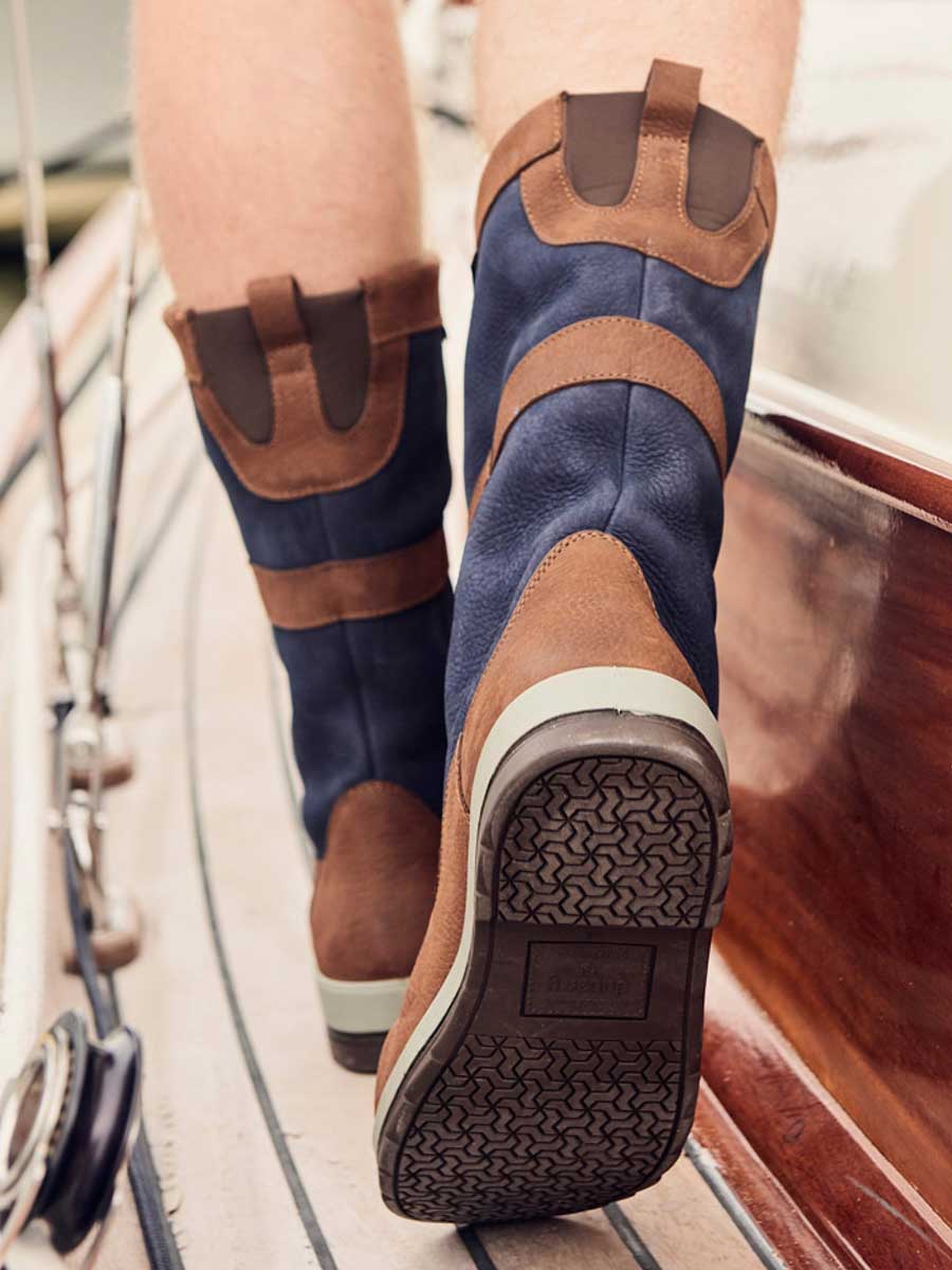 DUBARRY Ultima Sailing Boots - GORE-TEX Leather - Navy & Brown - Image 3