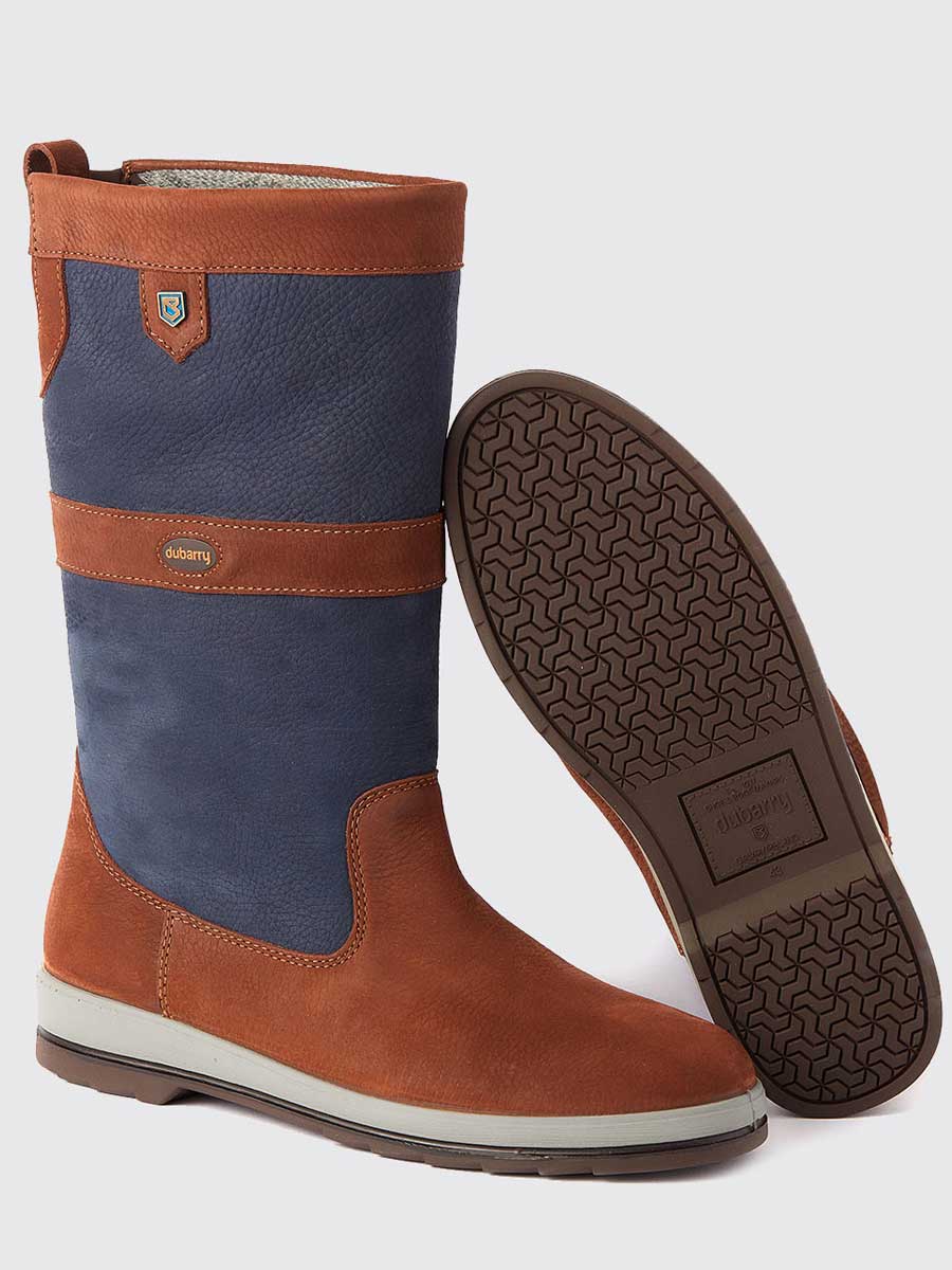 DUBARRY Ultima Sailing Boots - GORE-TEX Leather - Navy & Brown - Image 4