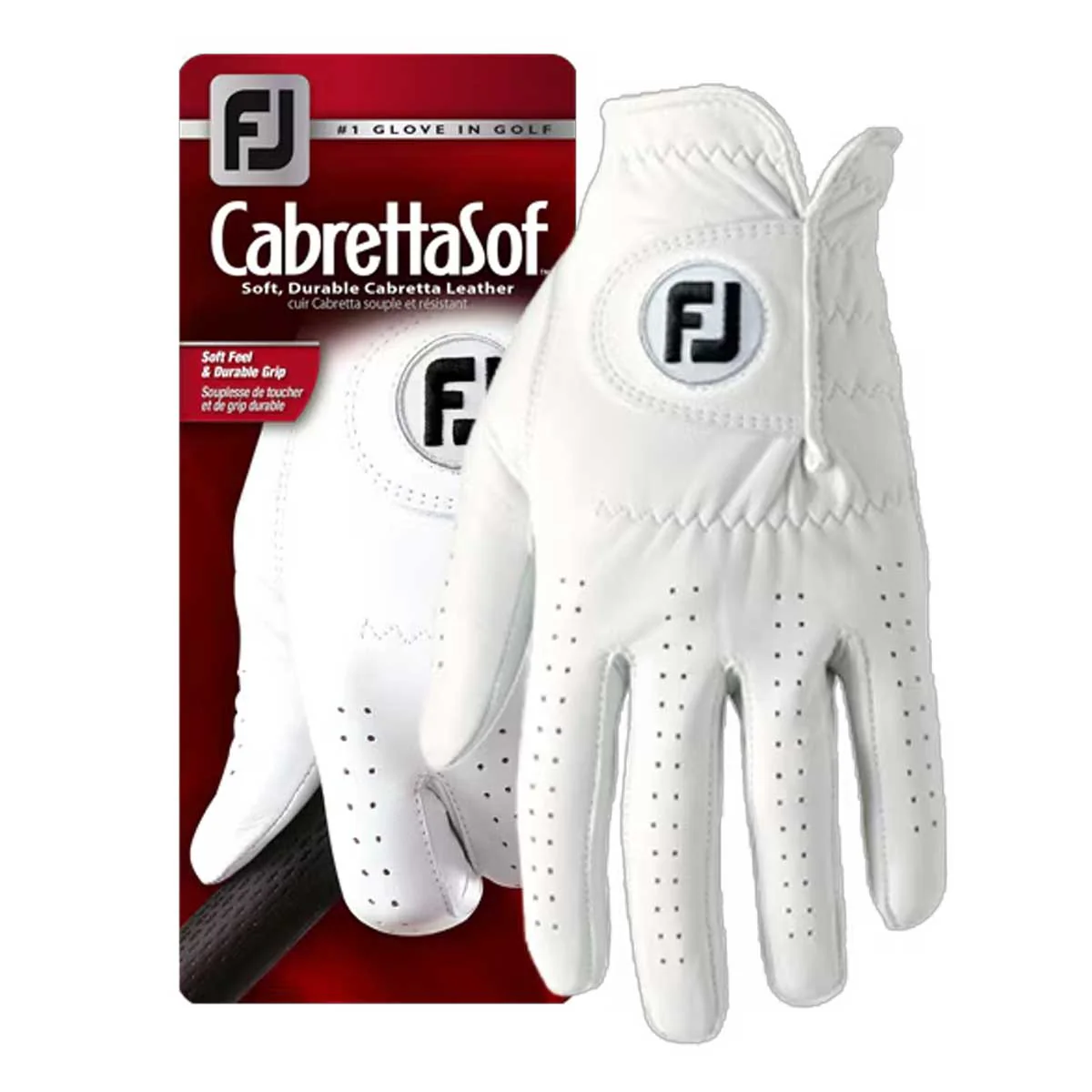 FOOTJOY CabrettaSof Golf Glove - Mens - White