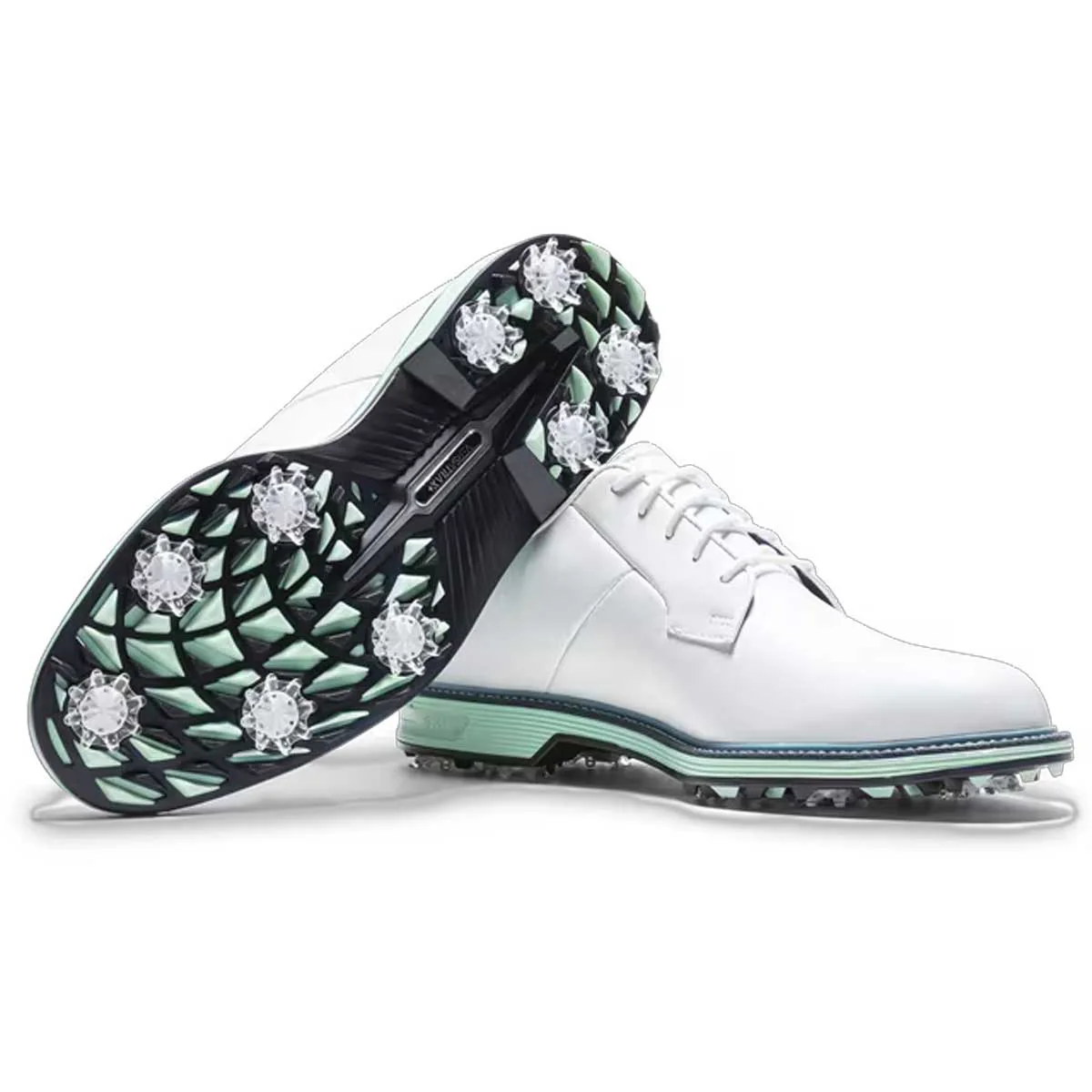 FOOTJOY Premiere Series Field Golf Shoes - Mens - White / Mint / Blue - Image 2