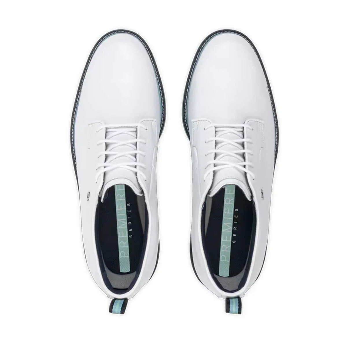 FOOTJOY Premiere Series Field Golf Shoes - Mens - White / Mint / Blue - Image 4