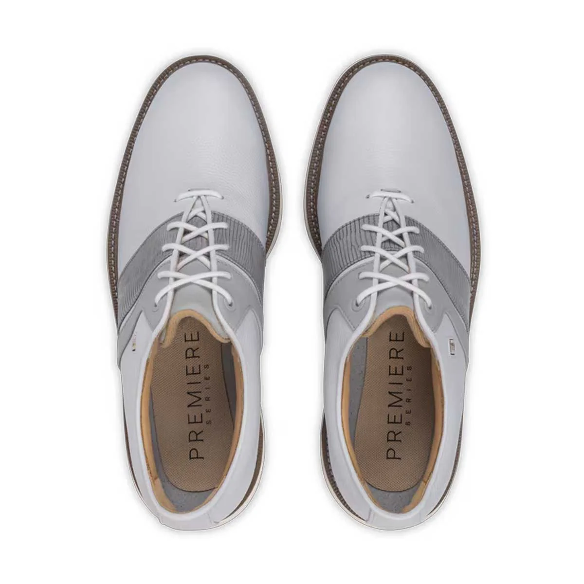 FOOTJOY Premiere Series Packard Golf Shoes - Mens - White & Grey - Image 6