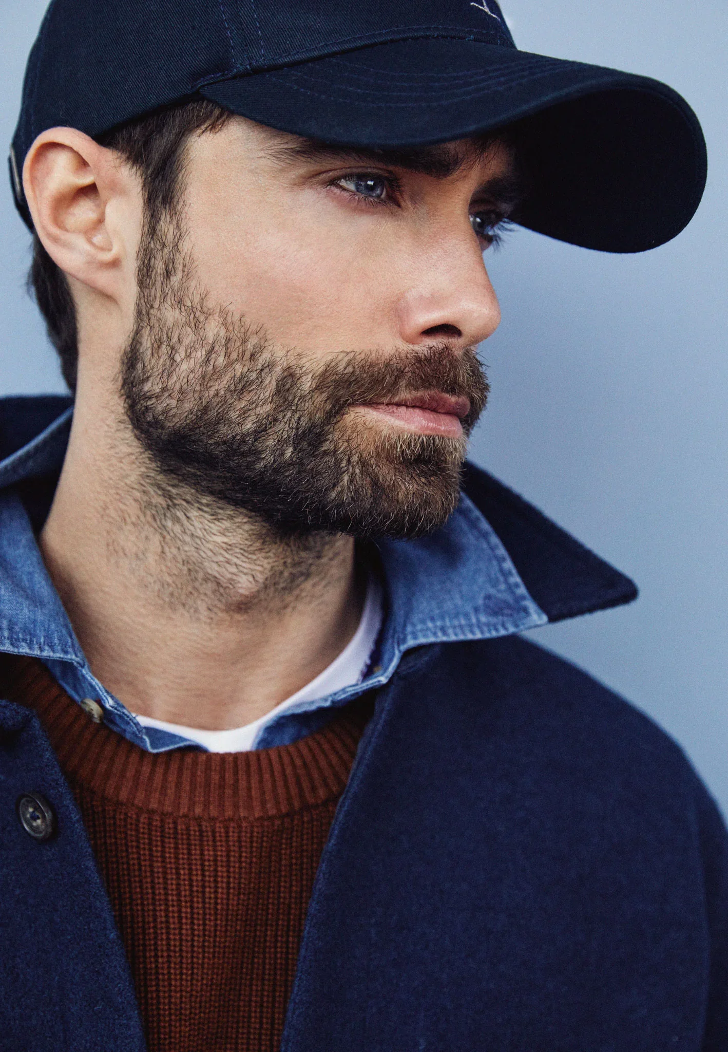 FYNCH HATTON Embroidered Cotton Cap – Navy - Image 4