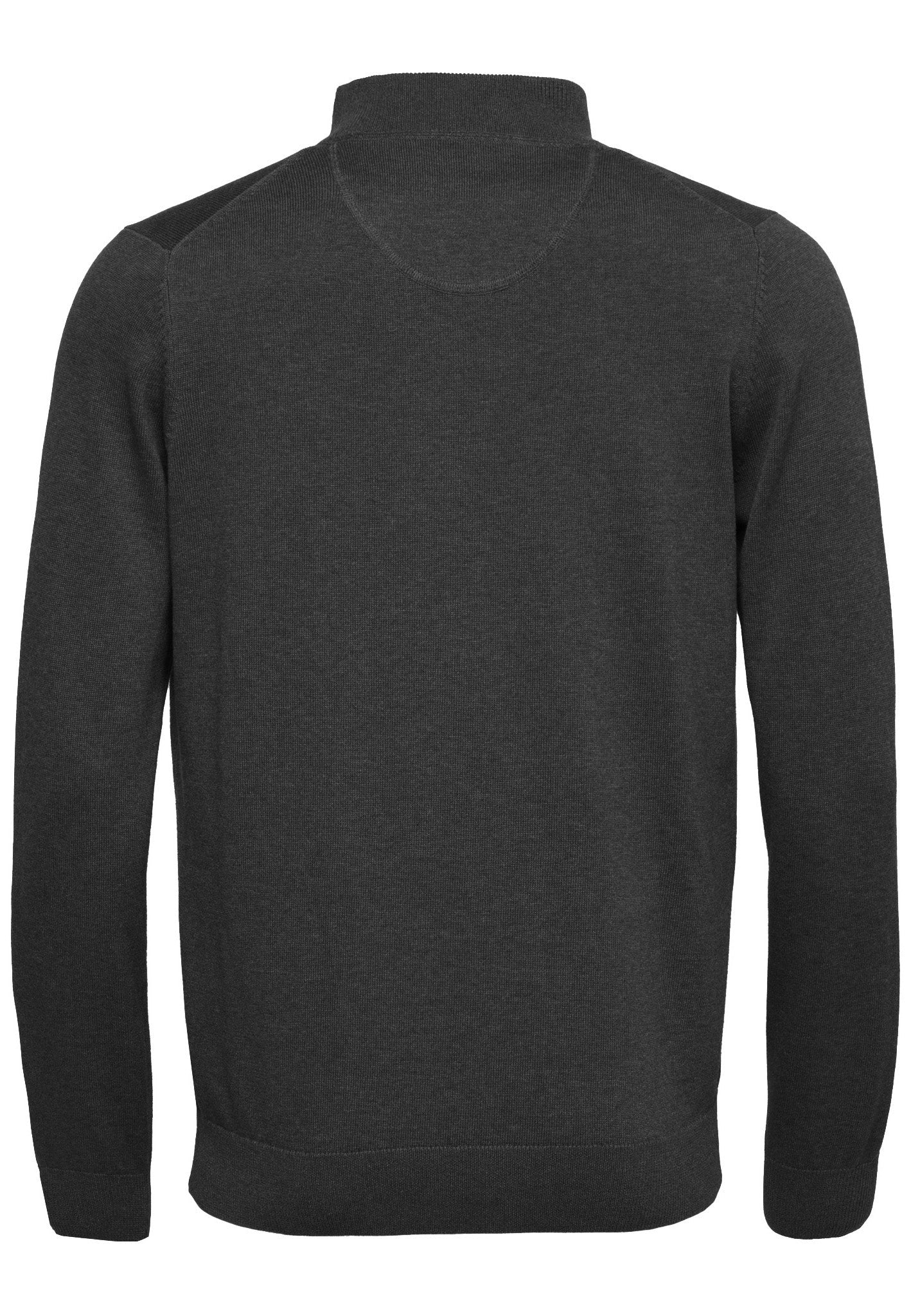FYNCH HATTON Full Zip Cardigan - Men's Superfine Cotton – Charcoal - Image 5