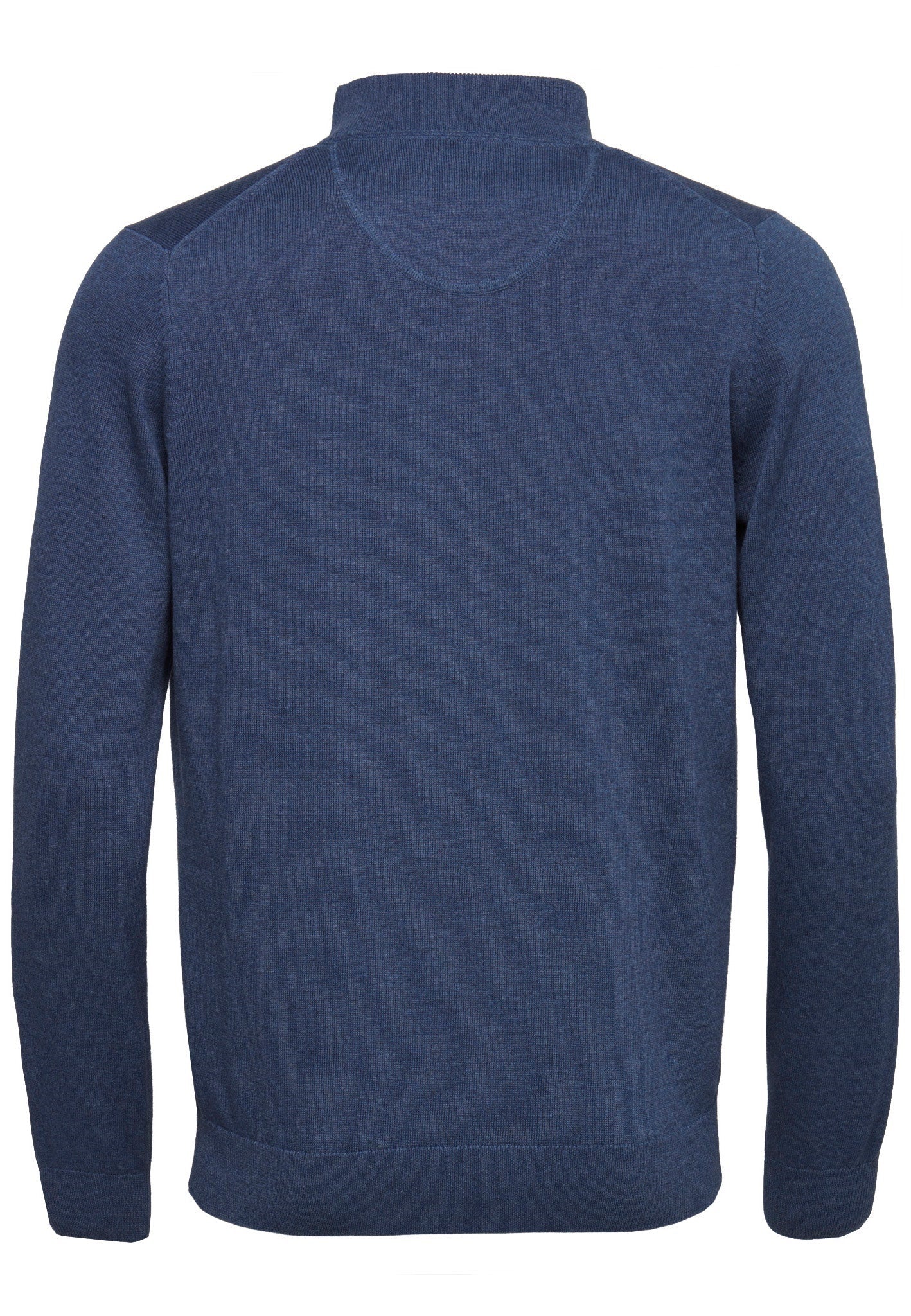 FYNCH HATTON Full Zip Cardigan - Men's Superfine Cotton – Night - Image 3