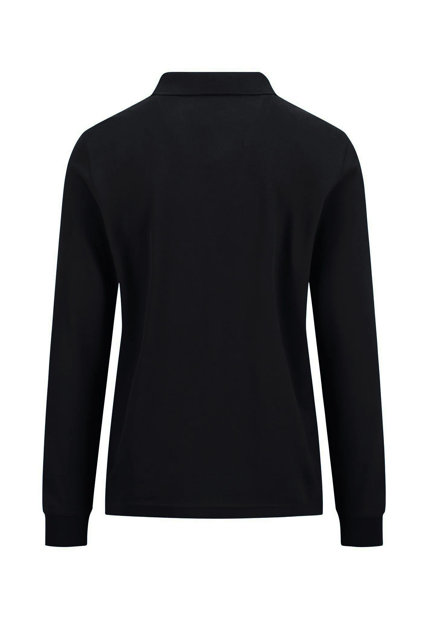 FYNCH HATTON Long Sleeve Polo Shirt - Men's Soft Cotton – Black - Image 2