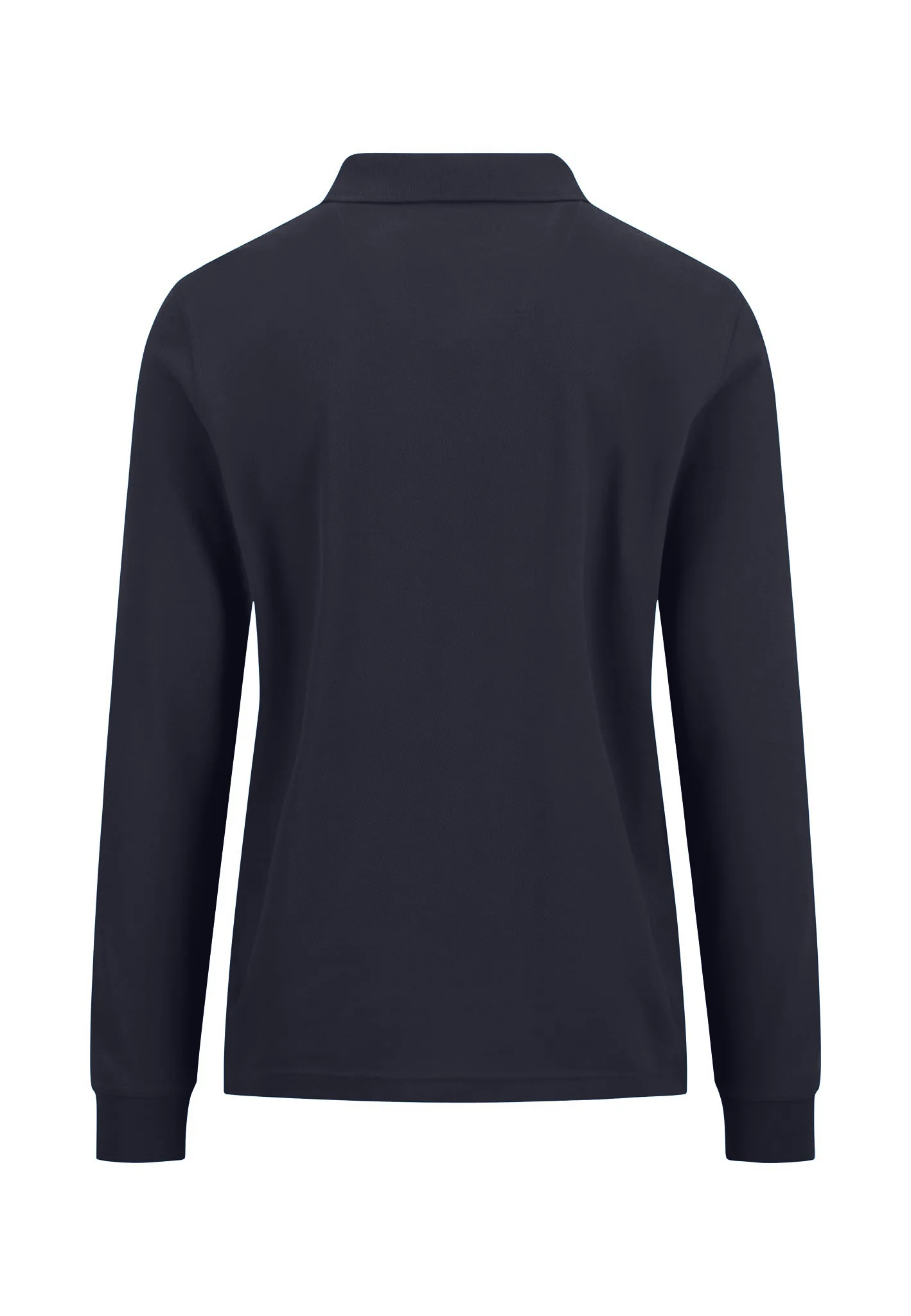 FYNCH HATTON Long Sleeve Polo Shirt - Men's Soft Cotton – Navy - Image 3