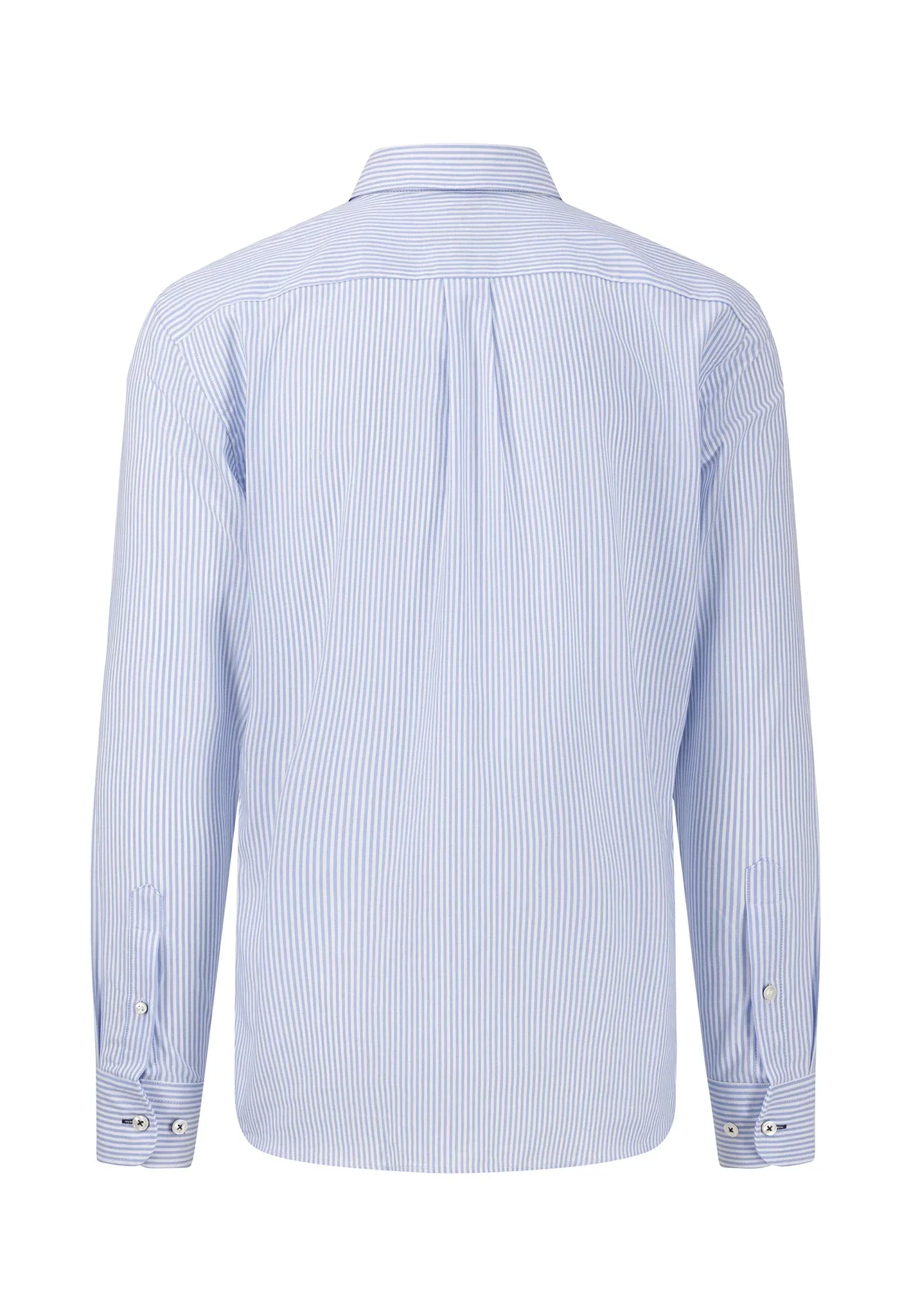 FYNCH HATTON Oxford Shirt - Men's Soft Cotton – Light Blue Stripe - Image 3