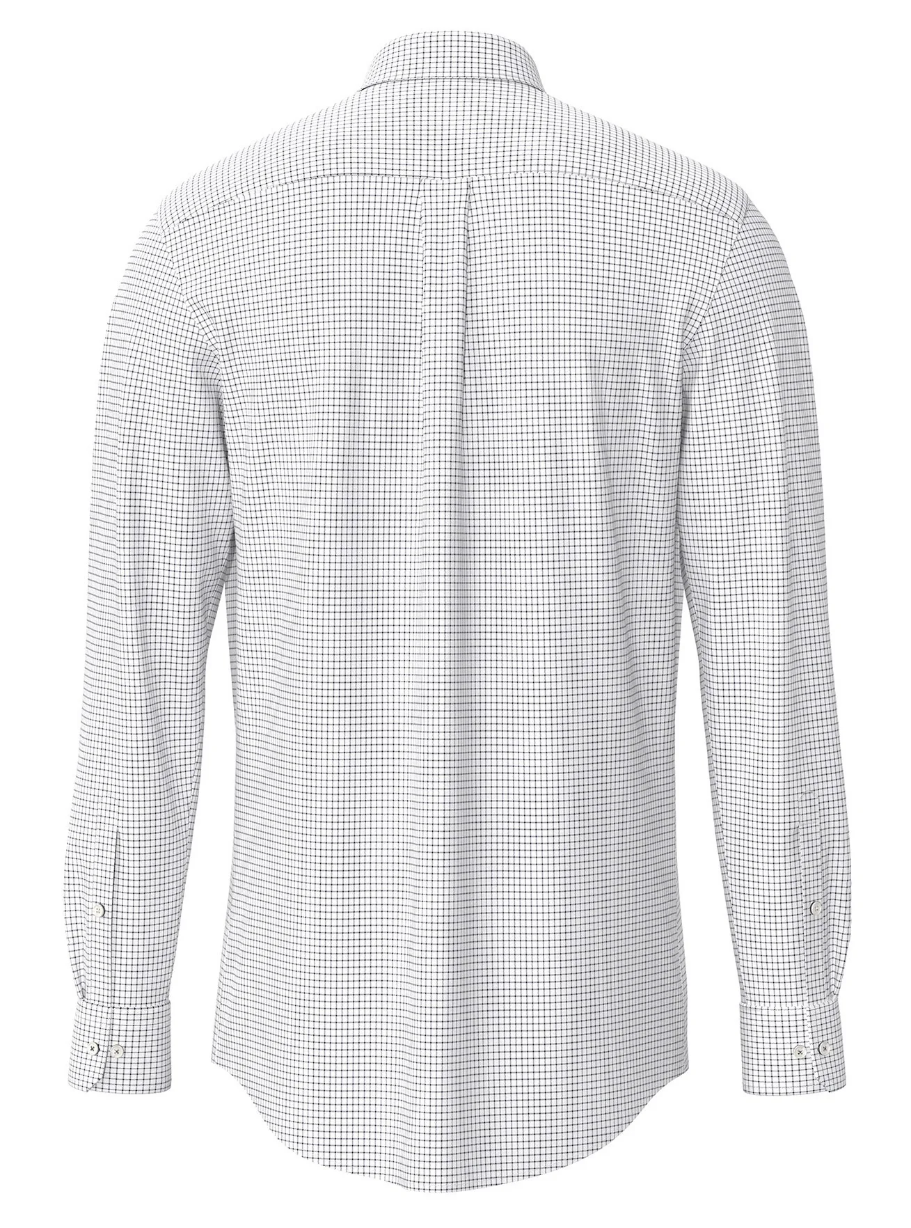 FYNCH HATTON Oxford Shirt - Men's Soft Cotton – Navy Check - Image 2