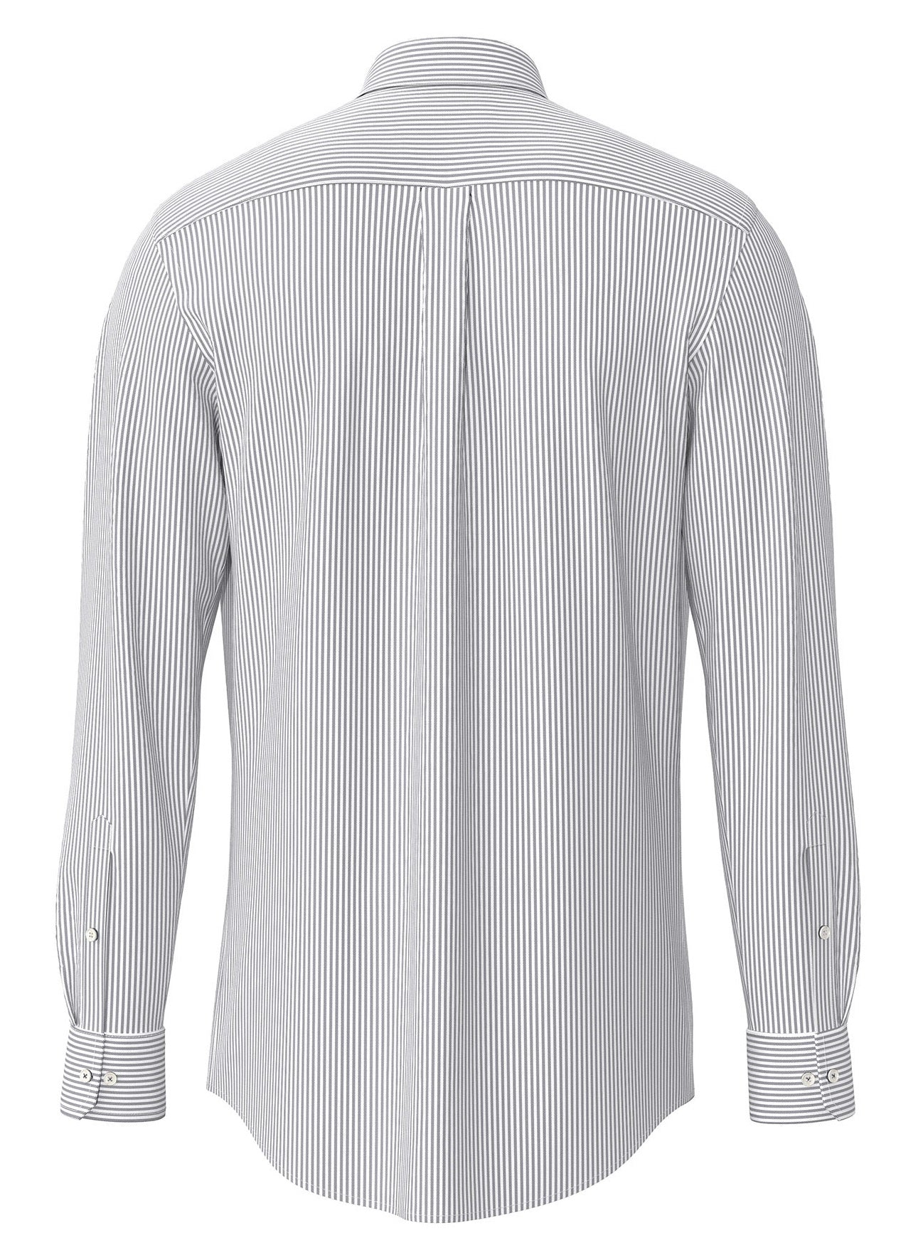 FYNCH HATTON Oxford Shirt - Men's Soft Cotton – Navy Stripe - Image 2
