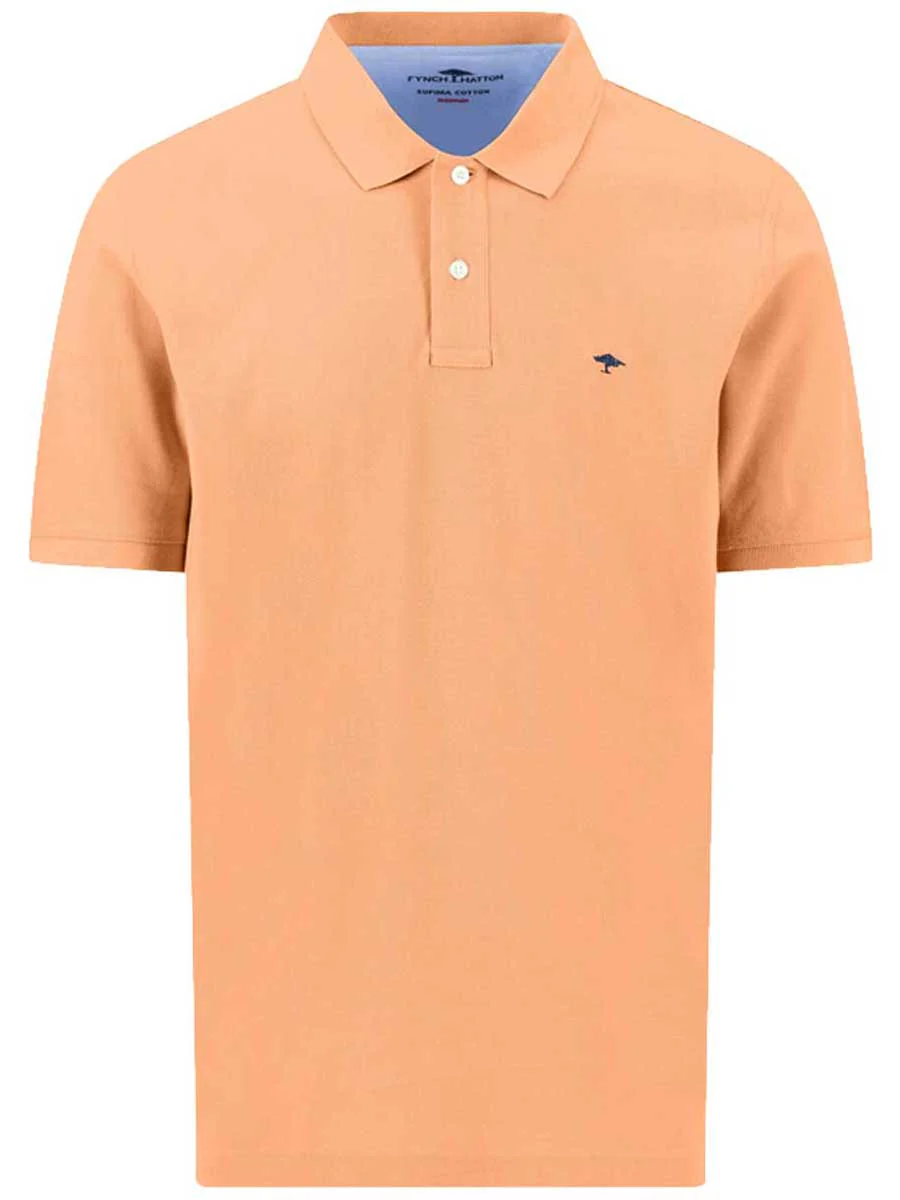 FYNCH HATTON Pique Polo Shirt - Men's Supima Cotton – Tangerine