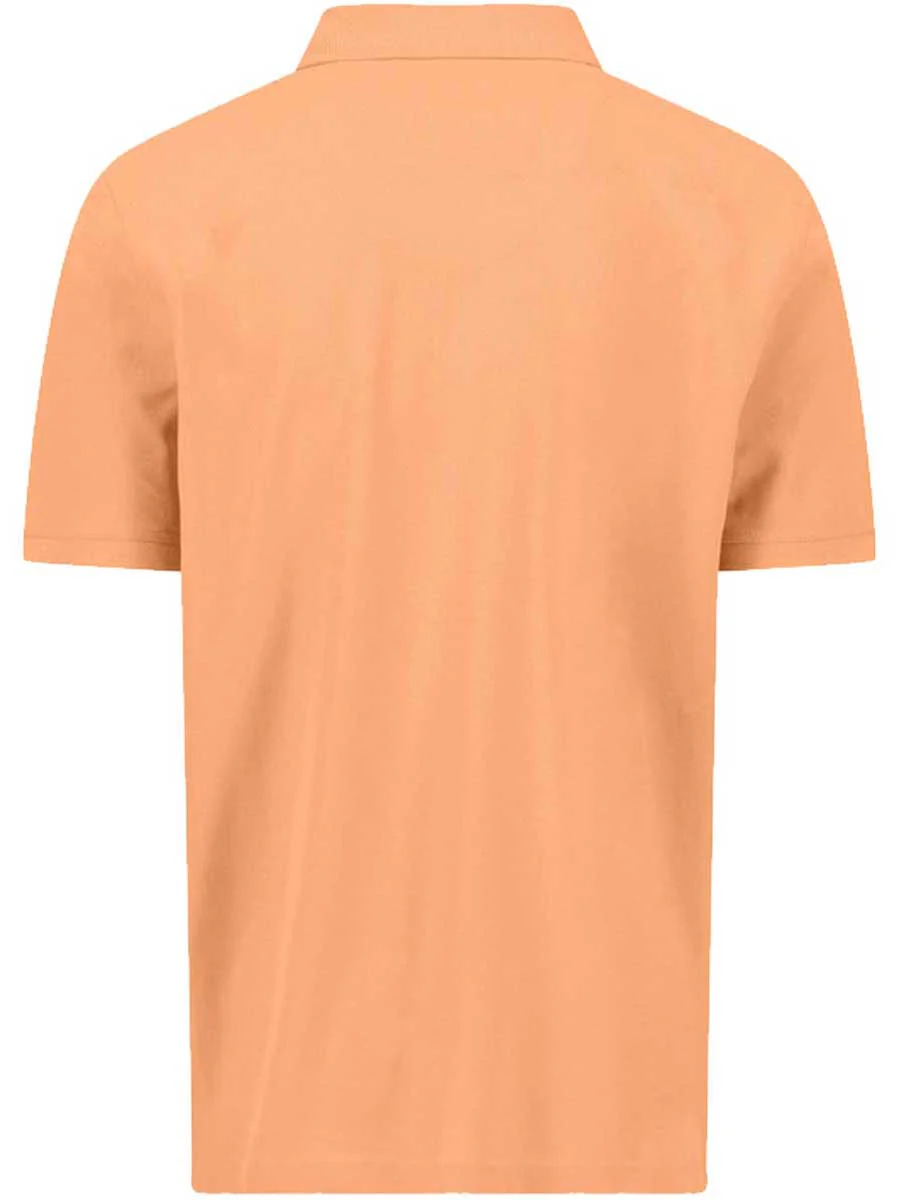 FYNCH HATTON Pique Polo Shirt - Men's Supima Cotton – Tangerine - Image 2