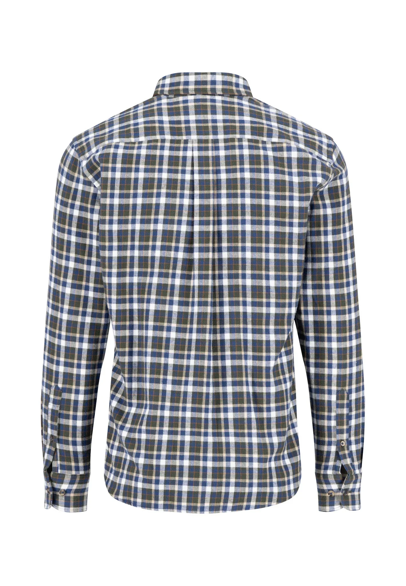 FYNCH HATTON Premium Flannel Check Shirt – Men's Button-Down – Dark Ivy - Image 3