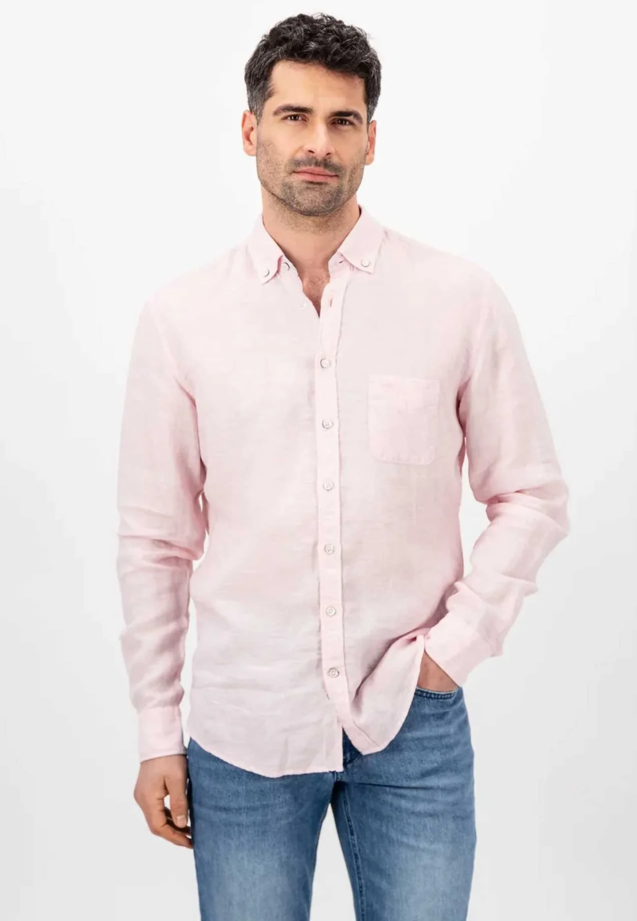 60% OFF FYNCH HATTON Pure Linen Shirt - Men's – Peony - Size: SMALL - Image 2