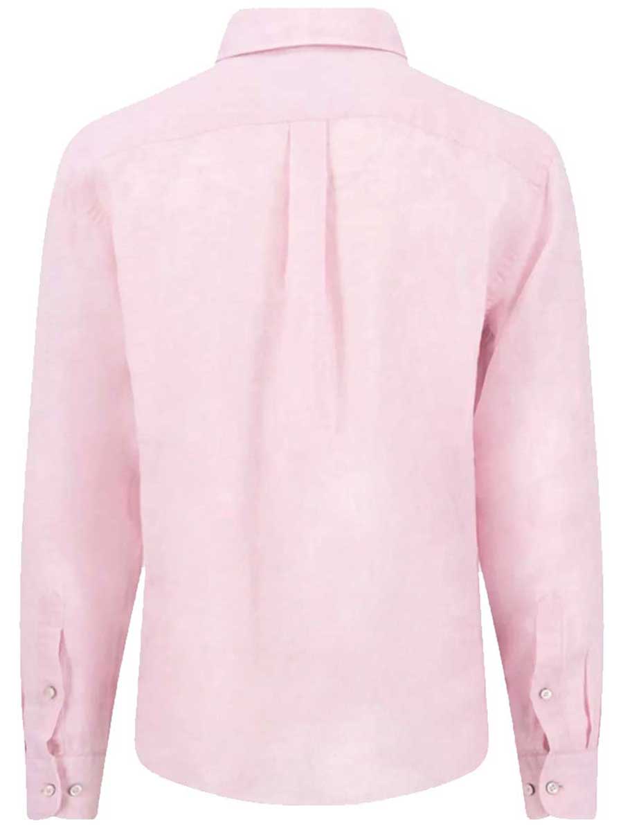 FYNCH HATTON Pure Linen Shirt - Men's – Magnolia - Image 2