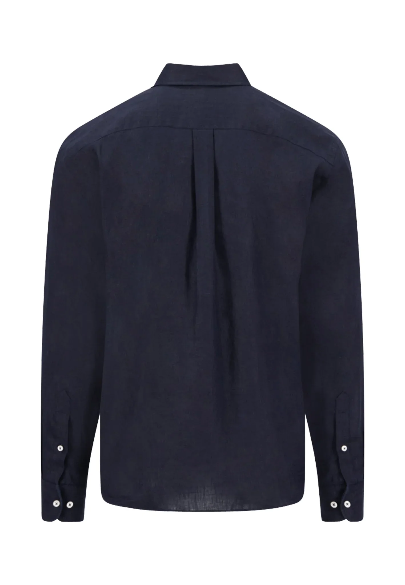 FYNCH HATTON Pure Linen Shirt - Men's – Navy - Image 6