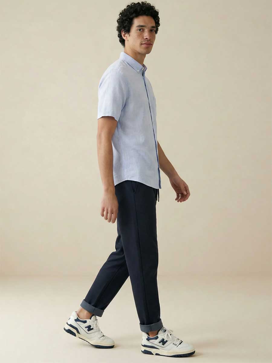 FYNCH HATTON Pure Linen Short-Sleeve Shirt - Men's – New Breeze - Image 4