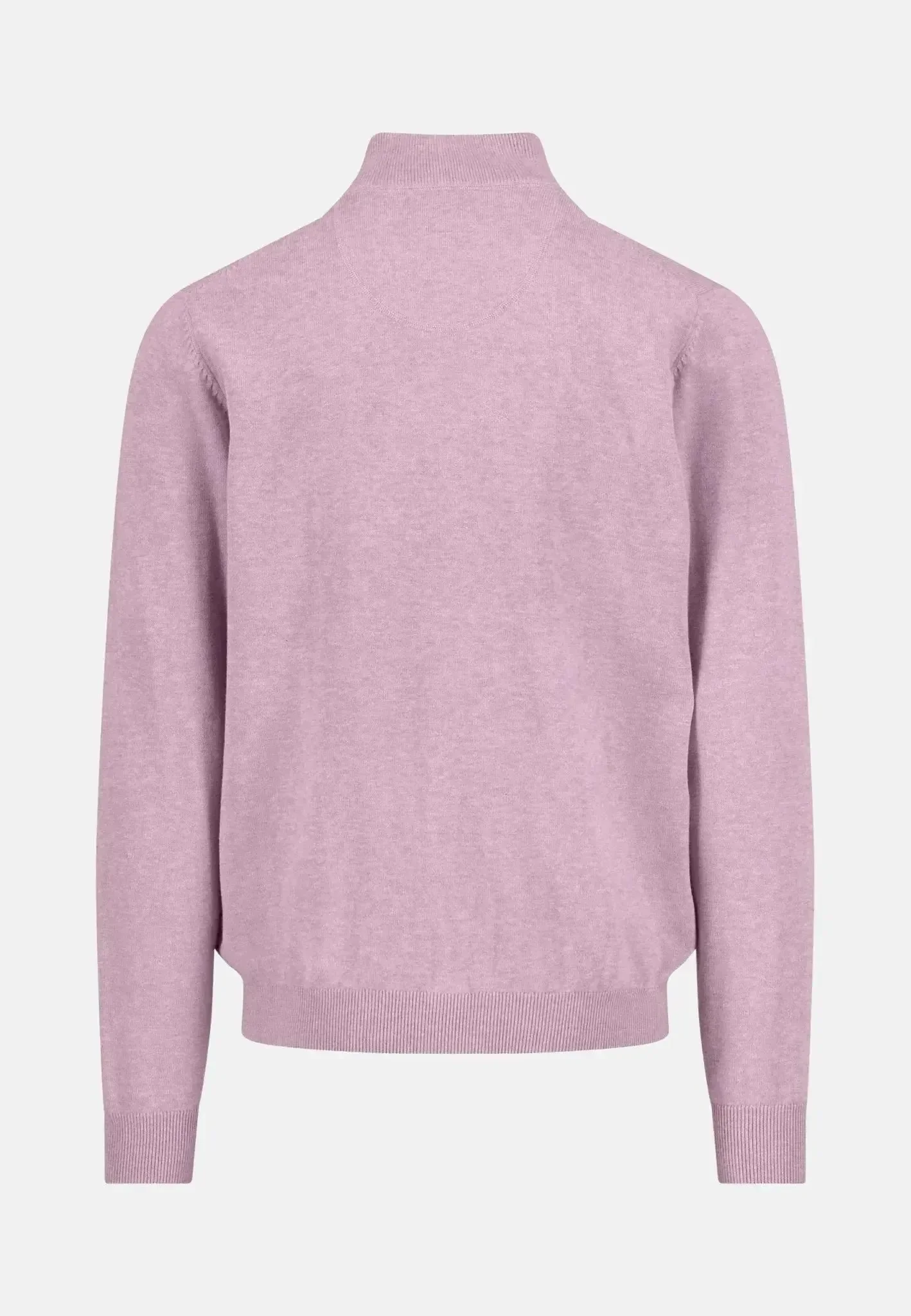 FYNCH-HATTON Soft Cotton 1/4 Zip Knit – Men’s – Magnolia - Image 2