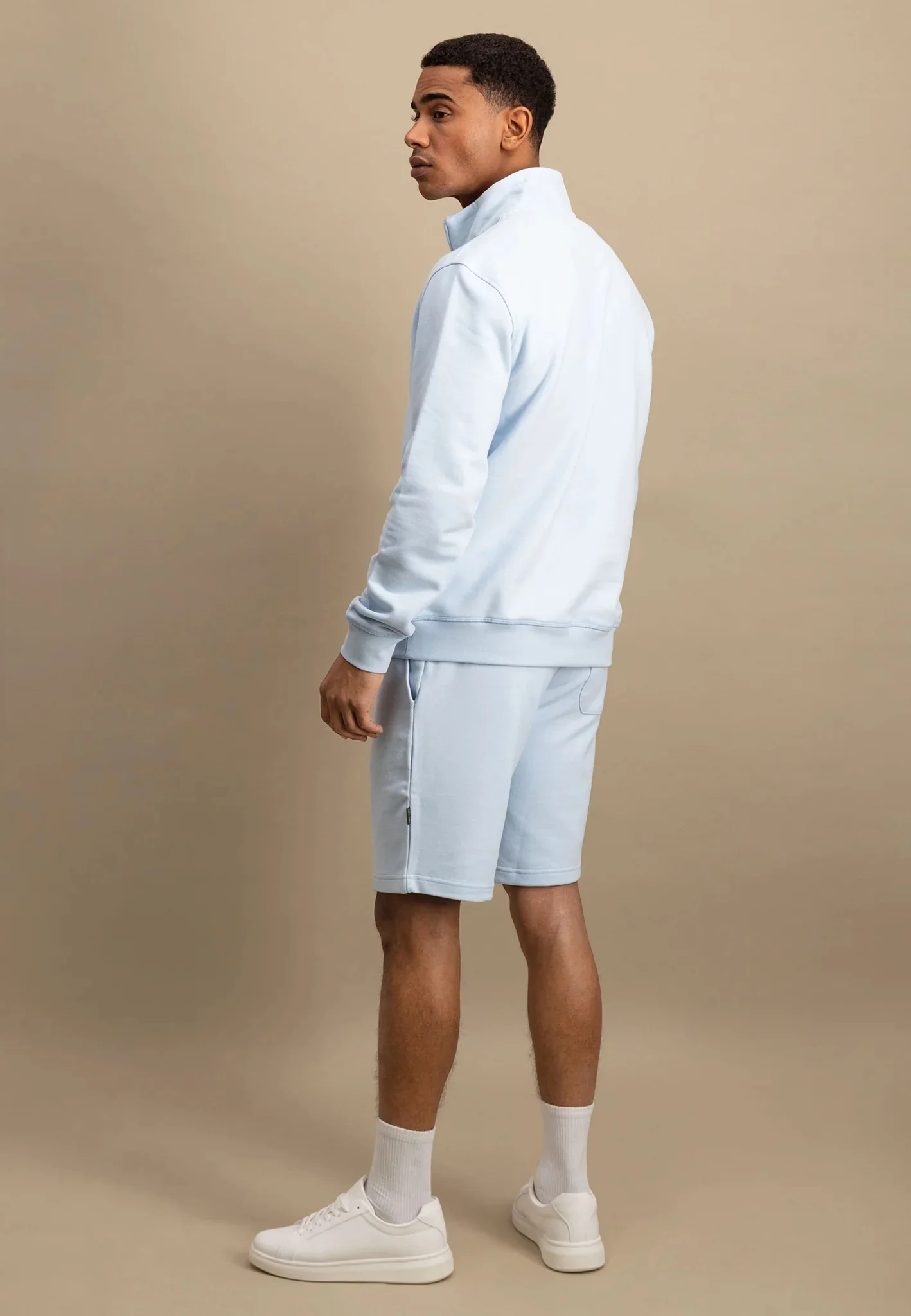 FYNCH HATTON Troyer 1/4 Zip Sweatshirt - Men's Soft Cotton – Summer Breeze - Image 6