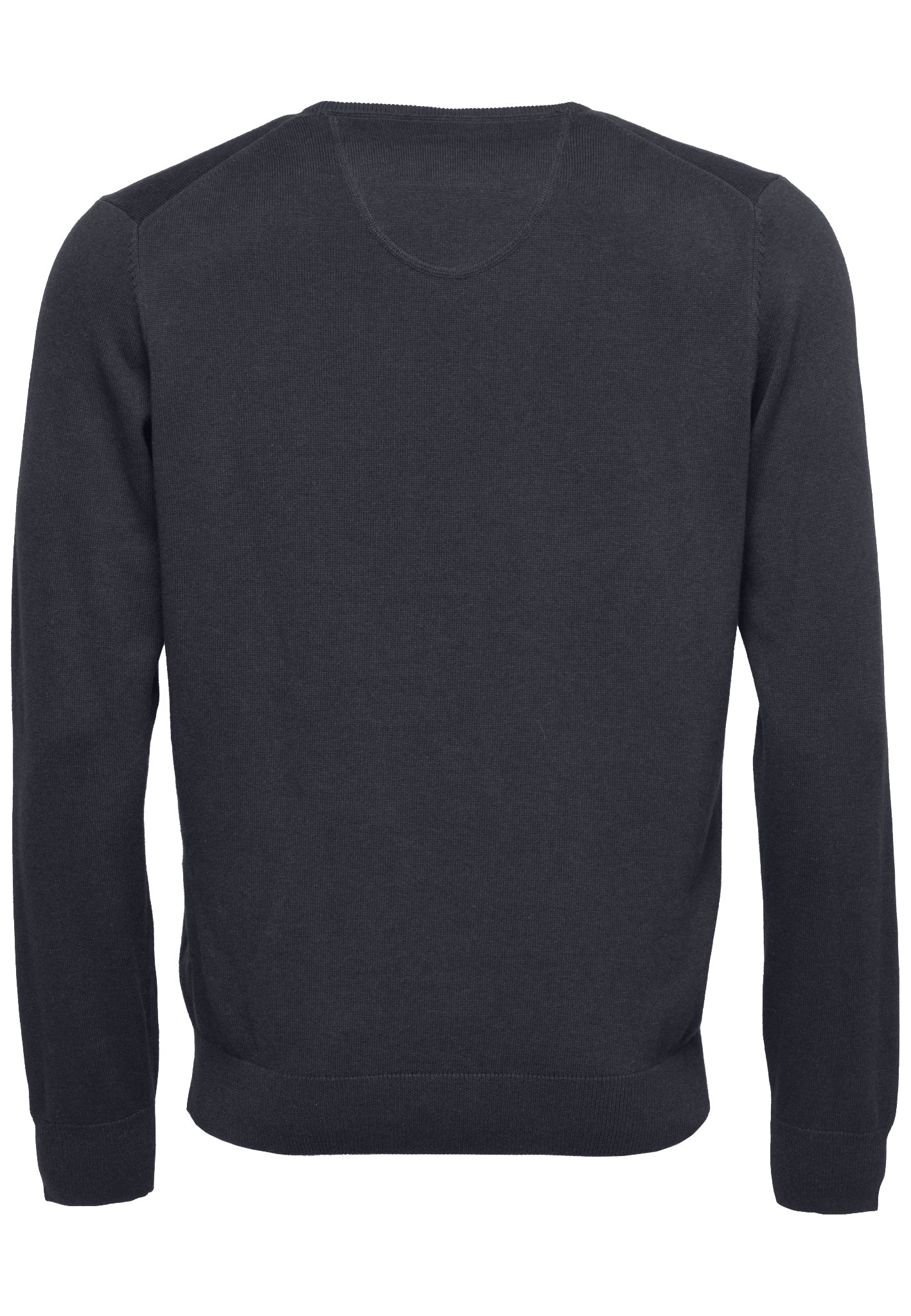FYNCH HATTON V-Neck Sweater - Men's Fine Knit – Charcoal - Image 3