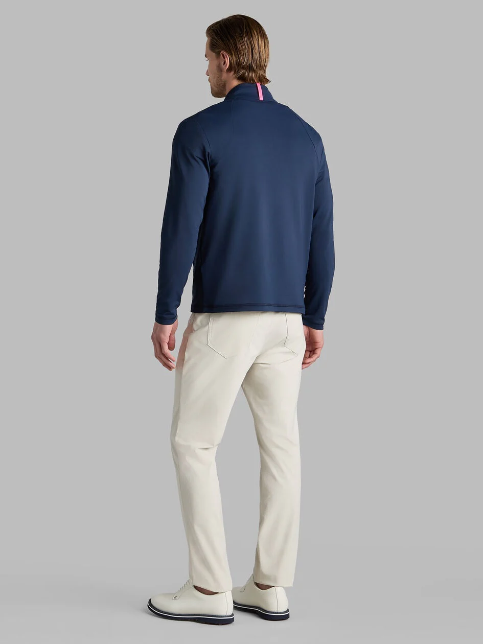 G/FORE Brushed Back Tech Quarter Zip Pullover - Men's 4-Way Stretch - Twilight Navy - Image 3
