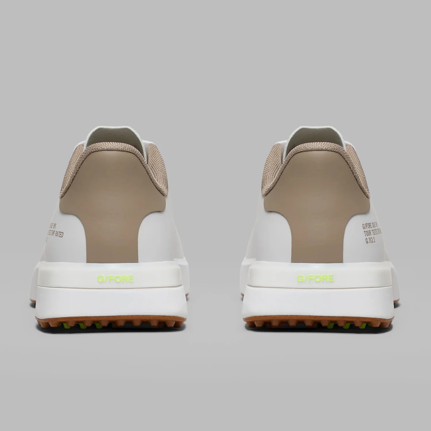 G/FORE G.112 Men’s Spikeless Golf Shoes - Snow / Dune - Image 5
