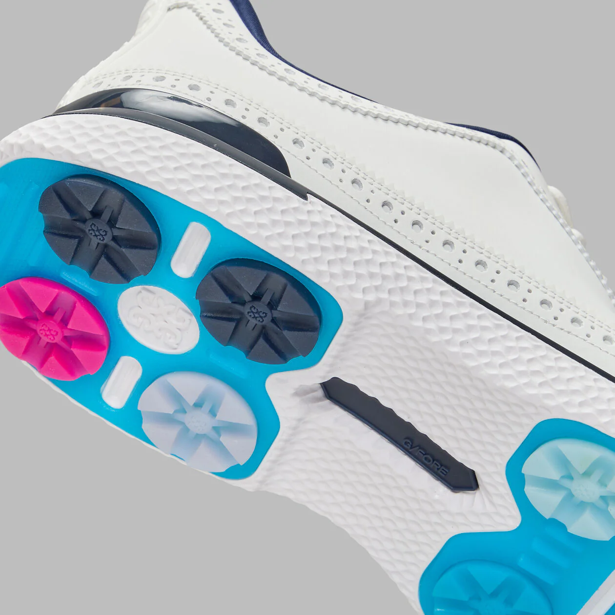 G/FORE Gallivan2R Longwing Men’s Golf Shoes - Snow / Twilight - Image 2