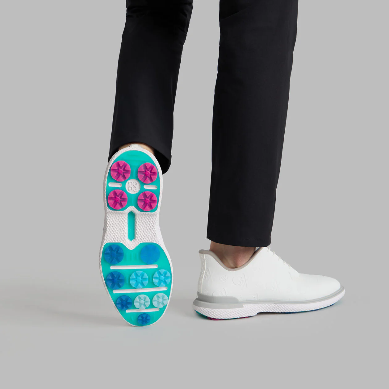 G/FORE Gallivan2R Men’s Golf Shoes - Embossed Skull & Tees - Snow / Nimbus - Image 6
