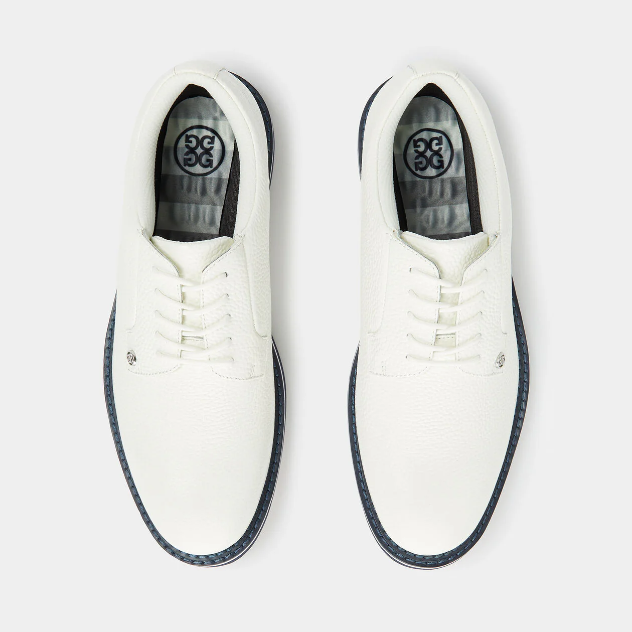 G/FORE Gallivanter Full Grain Leather Men’s Golf Shoes – Snow / Twilight - Image 3