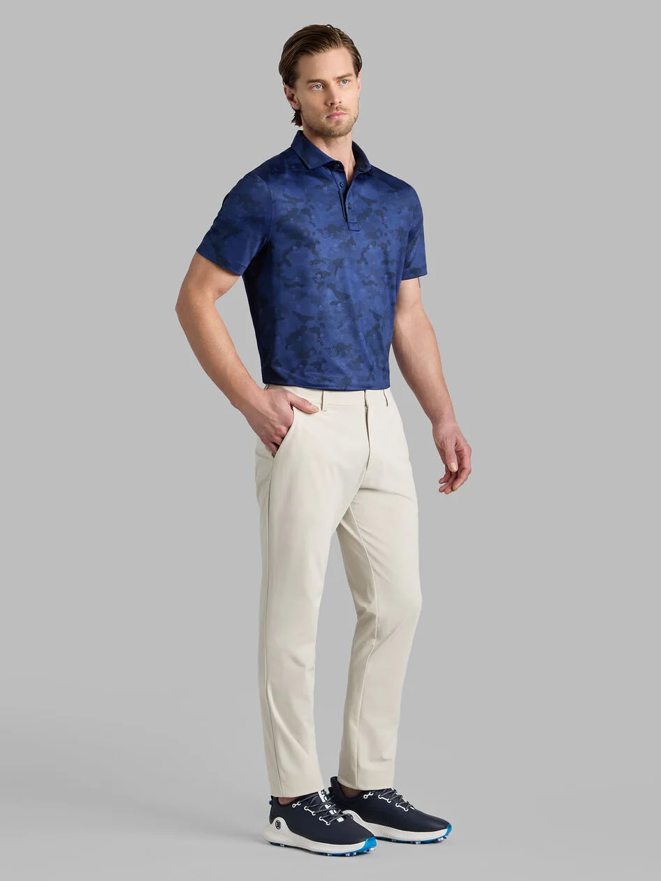 G/FORE Icon Camo Tech Jersey Polo Shirt - Men's 4-Way Stretch - Twilight Navy - Image 4