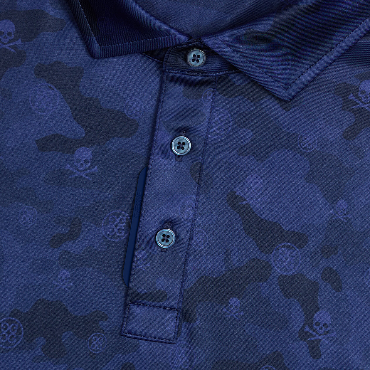 G/FORE Icon Camo Tech Jersey Polo Shirt - Men's 4-Way Stretch - Twilight Navy - Image 5