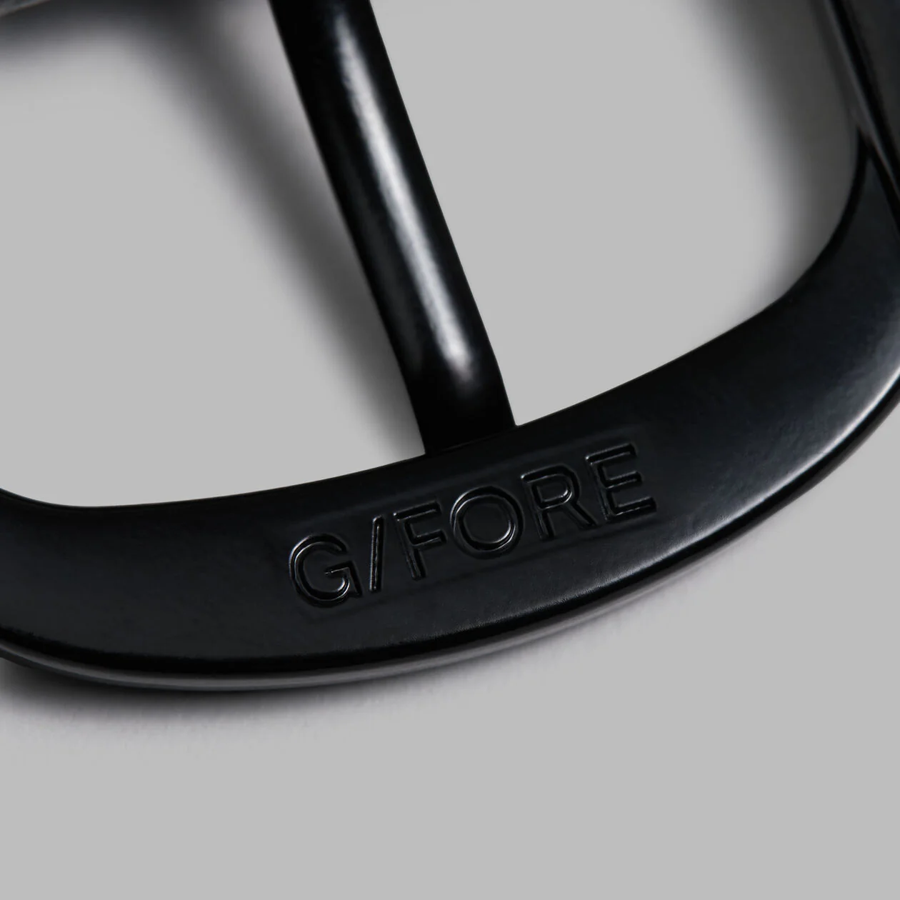 G/FORE Men's Circle G's Webbed Belt – Pebble Full Grain Leather – Onyx - Image 4