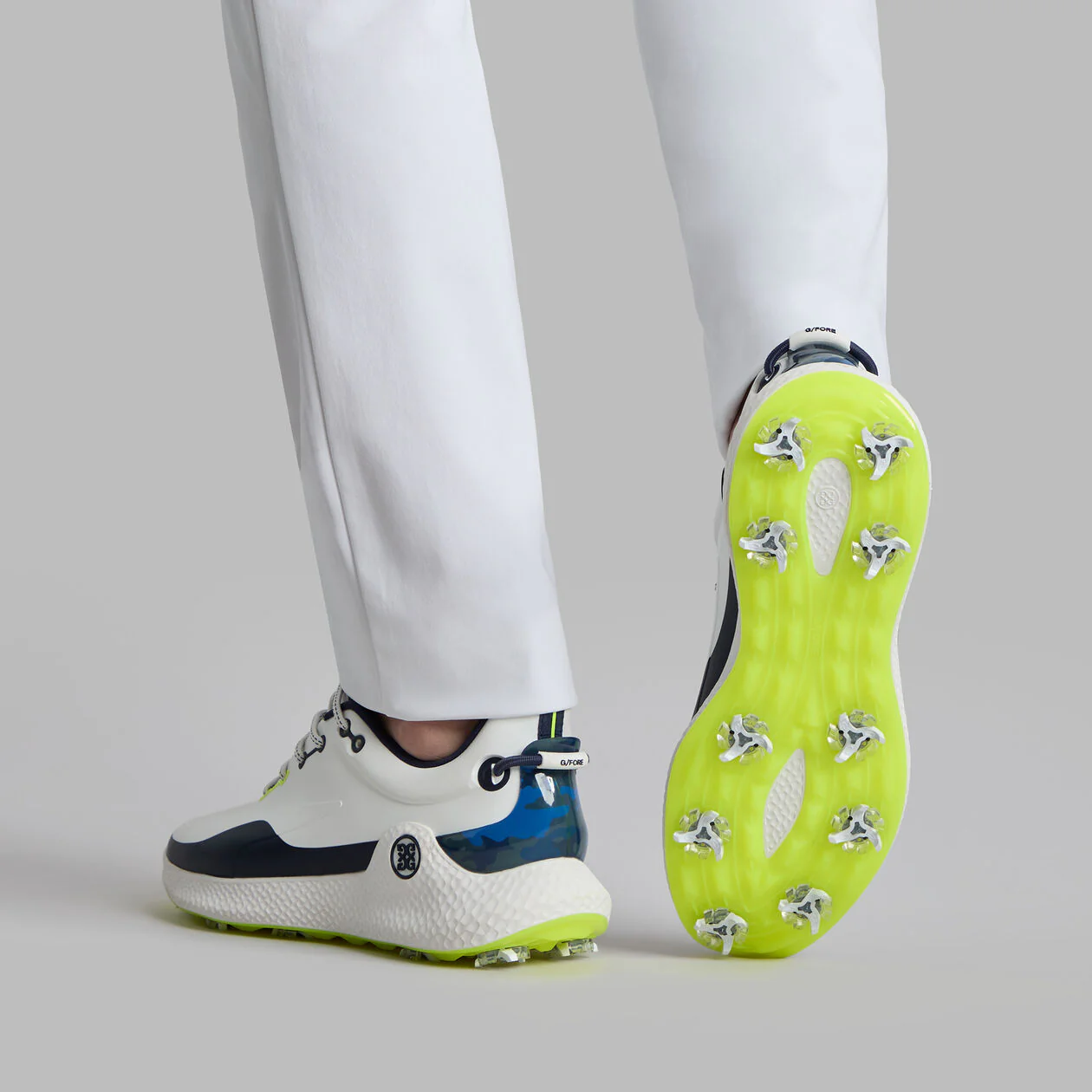 G/FORE MG4+ O2 G/Lock Softspike Men’s Golf Shoes – Snow / Twilight - Image 6