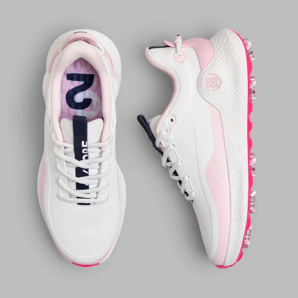 G/FORE MG4+ O2 G/Lock Softspike Women’s Golf Shoes - Snow / Blush Pink - Image 3