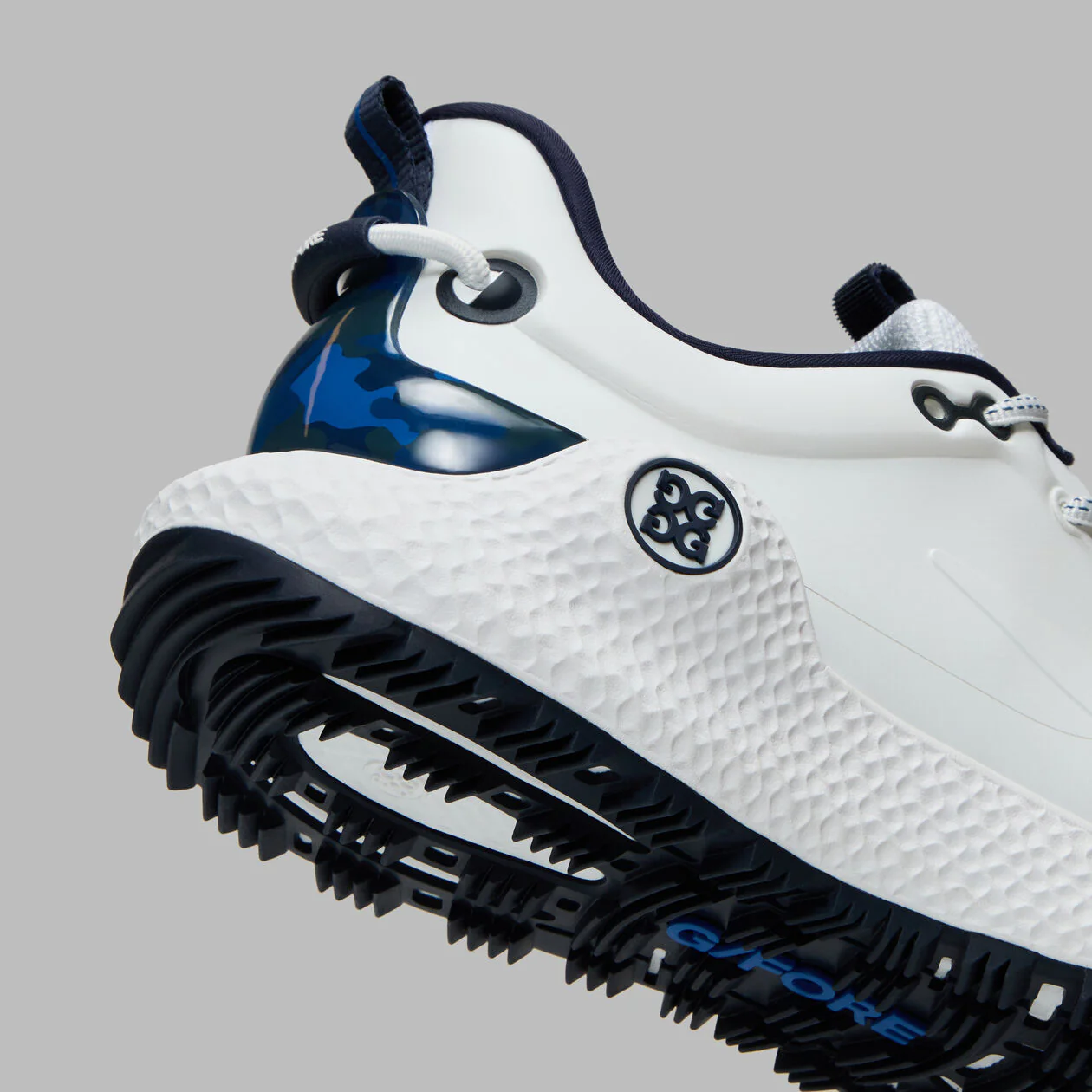 G/FORE MG4+ O2 Men’s Golf Shoes – Camo Accent - Snow / Twilight - Image 2