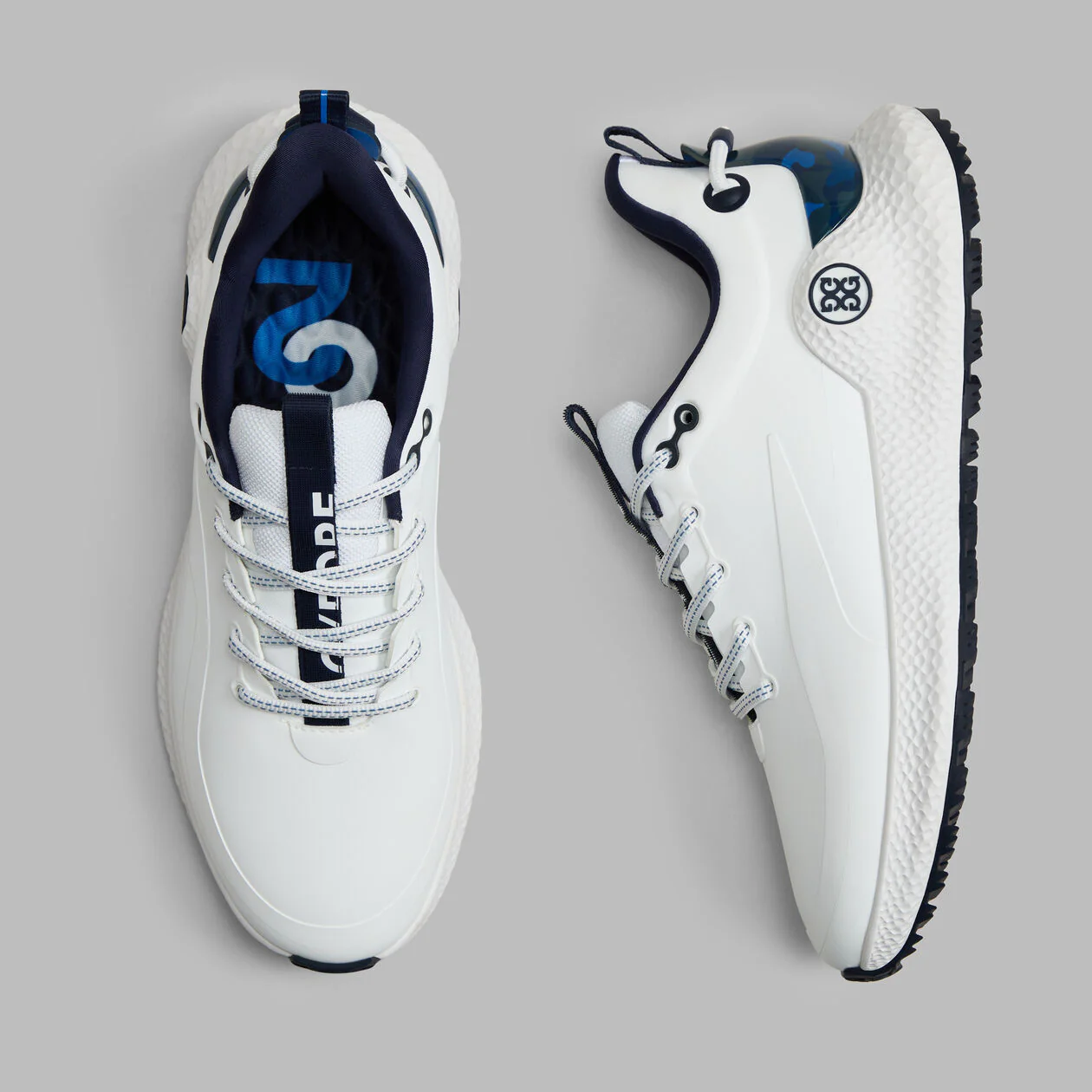 G/FORE MG4+ O2 Men’s Golf Shoes – Camo Accent - Snow / Twilight - Image 3