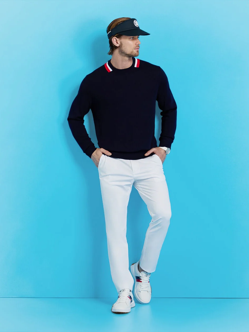 G/FORE Tour 5 Pocket Stretch Trousers – Men’s Technical Straight Leg – Snow - Image 2