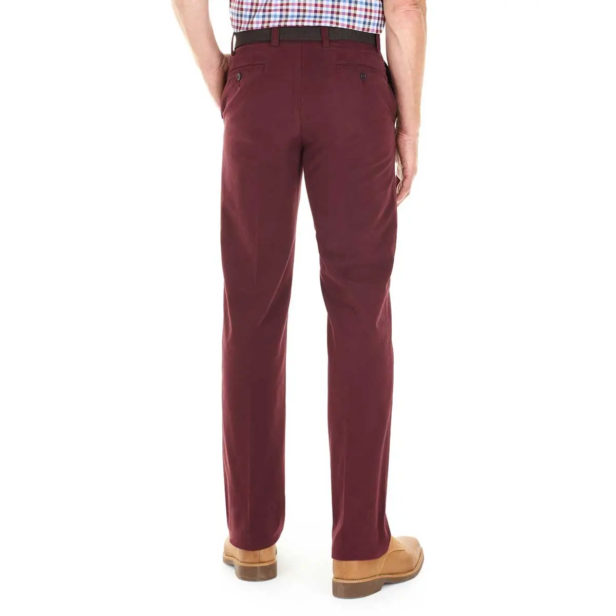 GURTEEN Trousers - Longford Autumn Stretch Cotton Chinos – Cranberry - Image 3