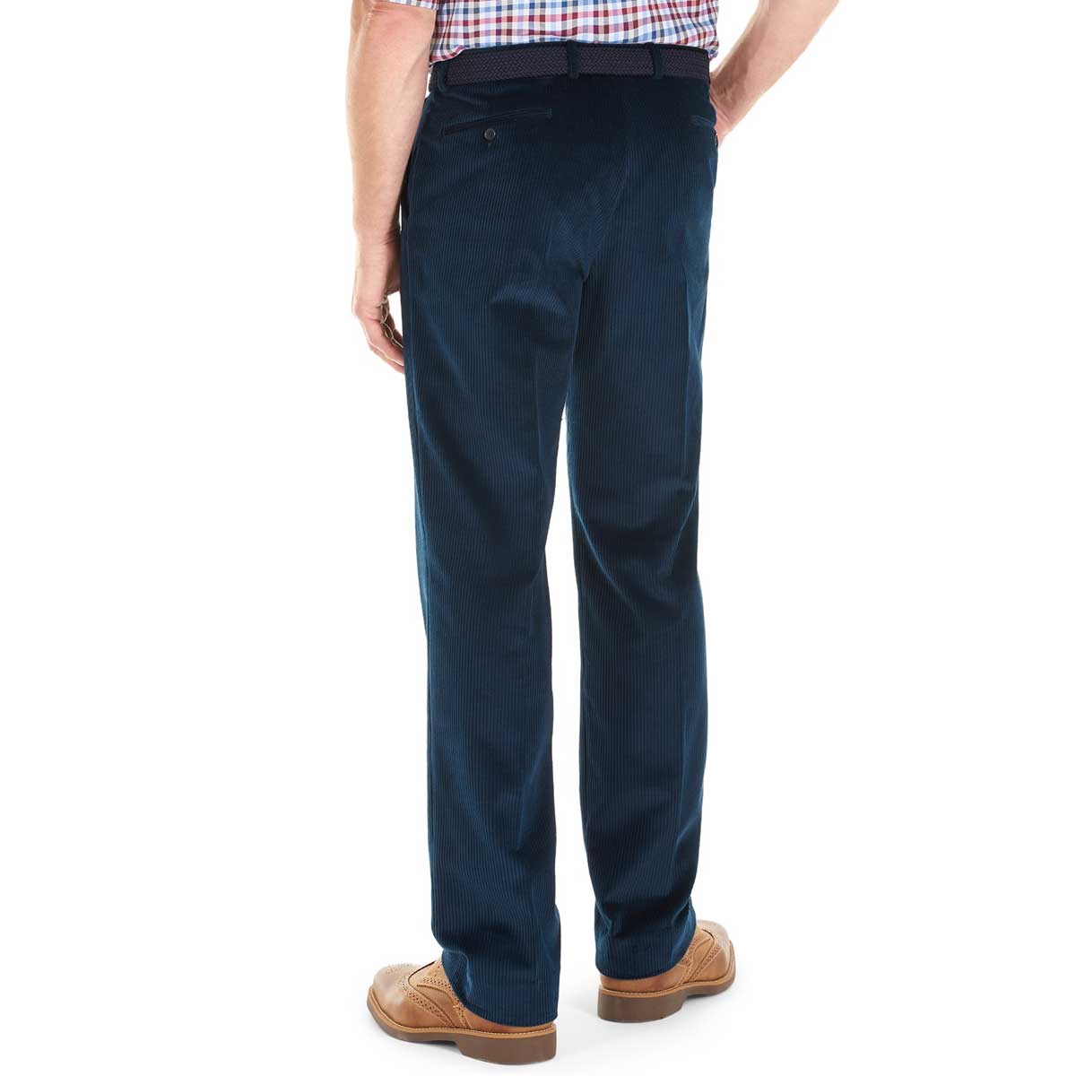 GURTEEN Verona Stretch Cord Trousers - Navy - Image 3