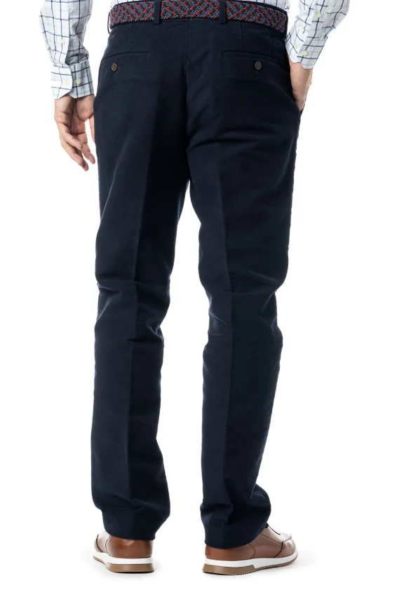 GURTEEN Epsom Moleskin Trousers - Navy - Image 3