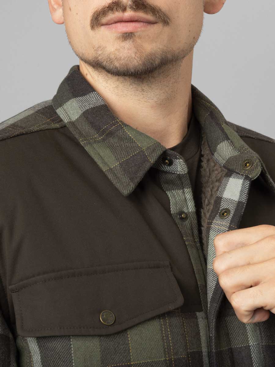 HARKILA Asmund Insulated Wool Shirt Jacket - Mens - Willow Green/Phantom - Image 8
