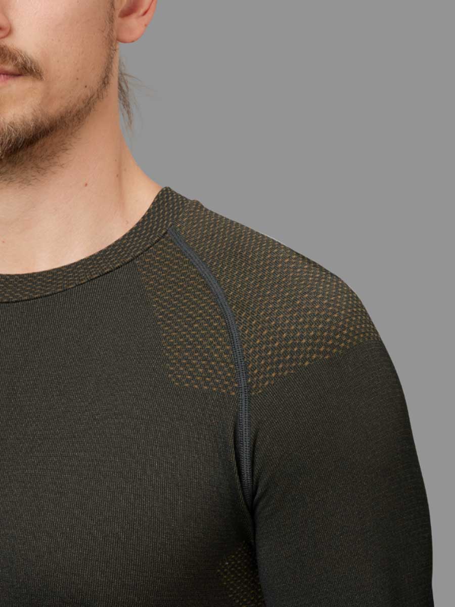 HARKILA Base Active Long Sleeve Undershirt - Mens - Dark Willow Green - Image 2
