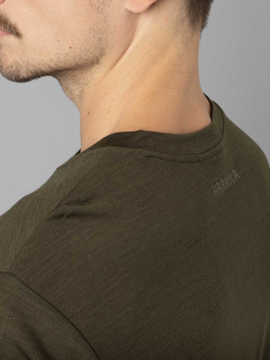 HARKILA Base All Season Short Sleeve T-Shirt - Mens - Willow Green - Image 4